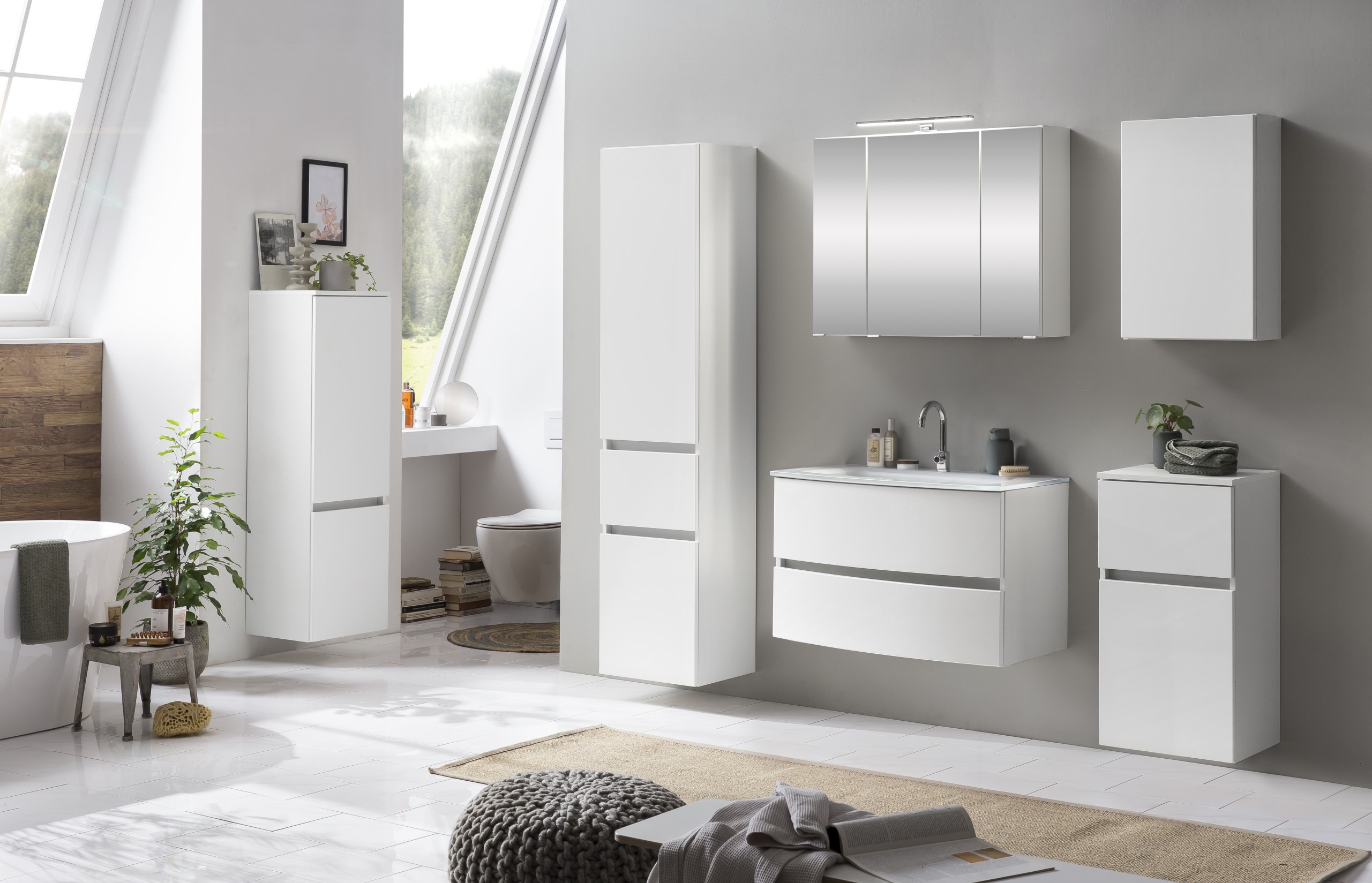 Meuble suspendu Brama/Kornel/Pisca 40cm 1 porte - blanc - Image 2