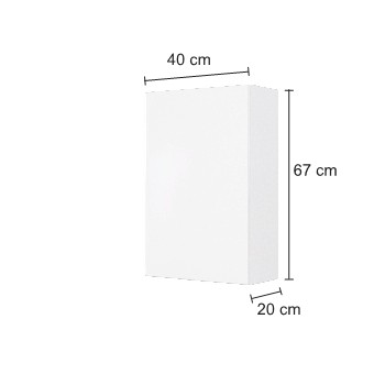 Meuble suspendu Brama/Kornel/Pisca 40cm 1 porte - blanc - Image 6