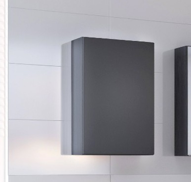 Meuble suspendu Brama/Kornel/Pisca 40cm 1 porte - graphite/gris mat - Image 1