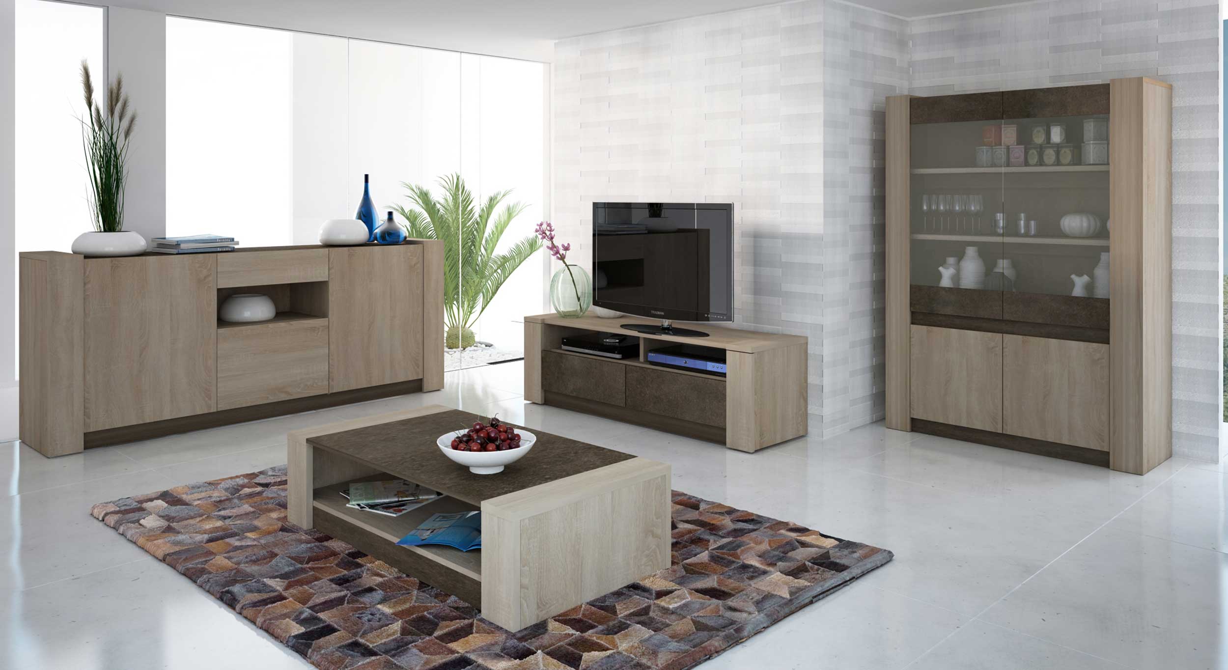 Meuble tv Ares 154cm - brun - Image 5