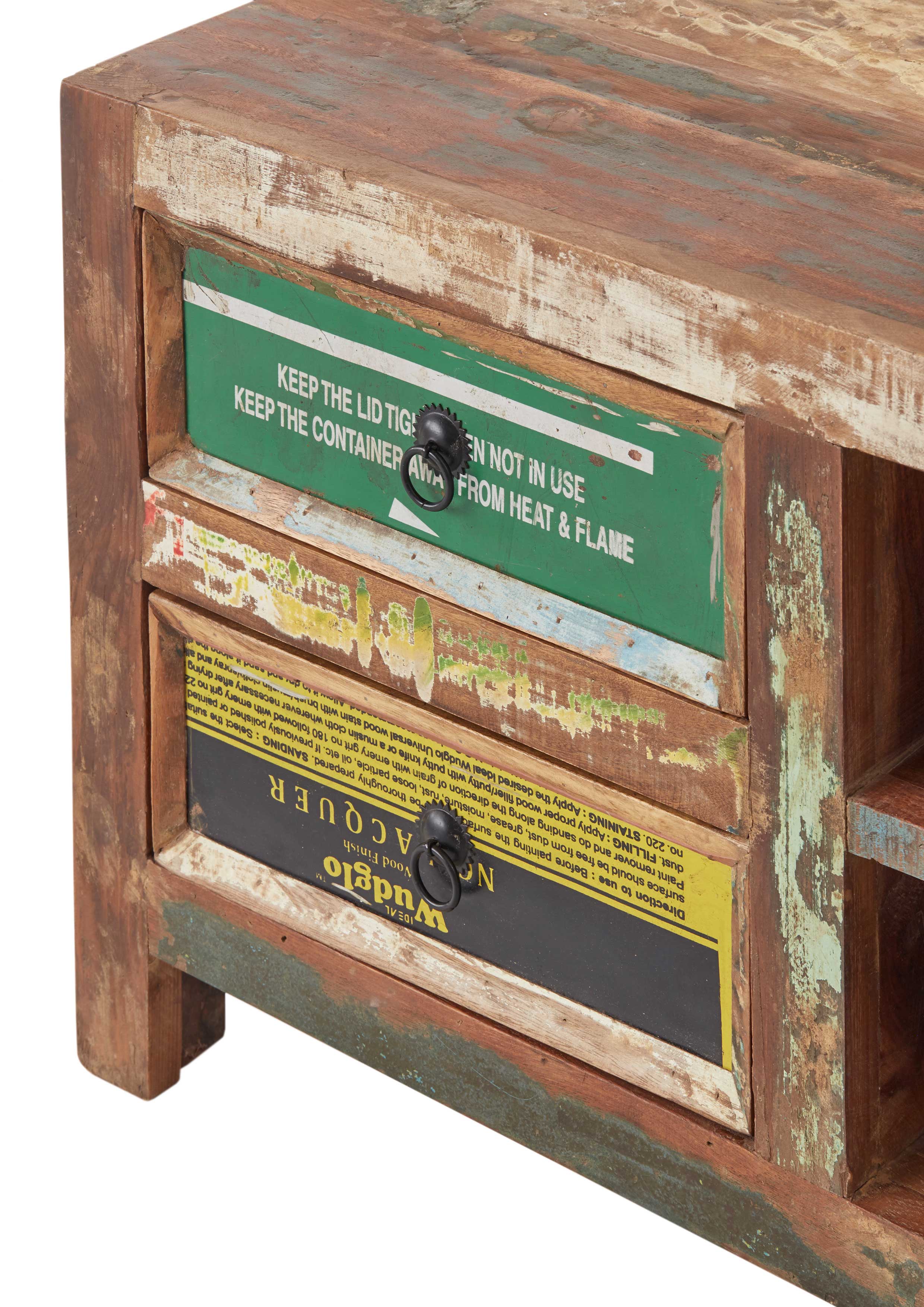 Meuble tv Banksy 156cm avec 4 tiroirs - brun - Image 2