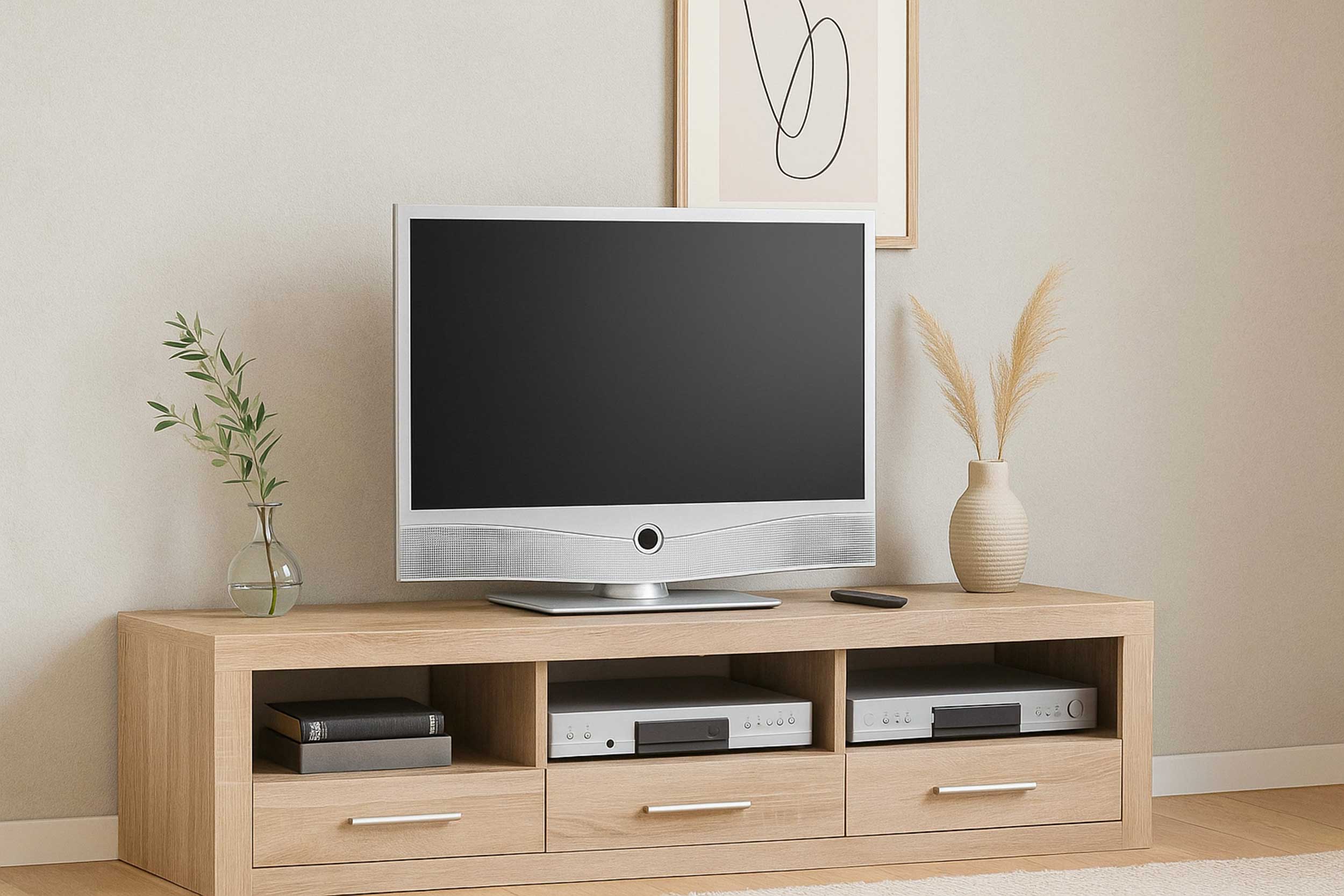 Meuble tv Brekalo 147 cm - chêne sonoma - Image 3