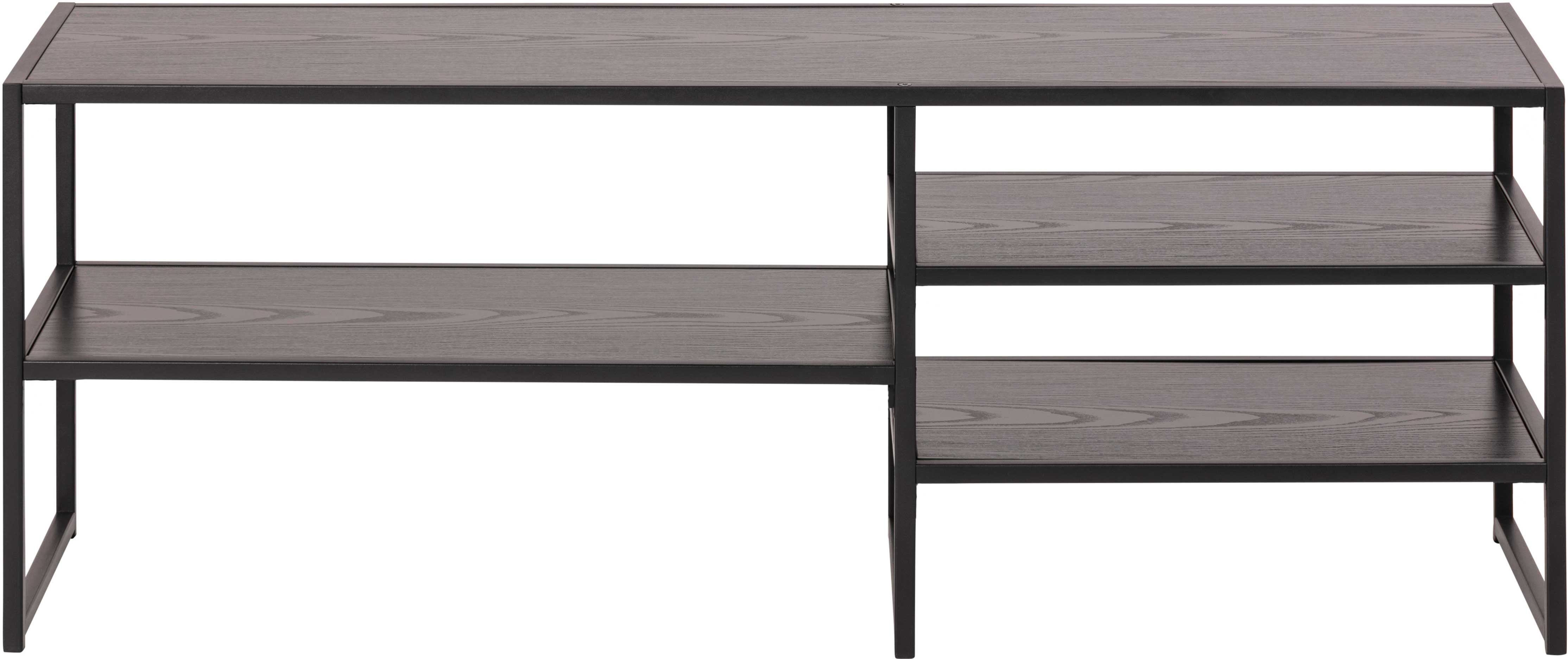 Meuble TV Dover 120cm 3 tablettes industriel - noir - Image 8