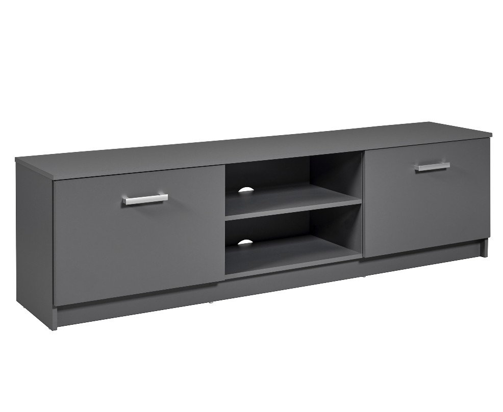 Meuble TV Eden 180cm 2 portes - gris graphite - Image 8