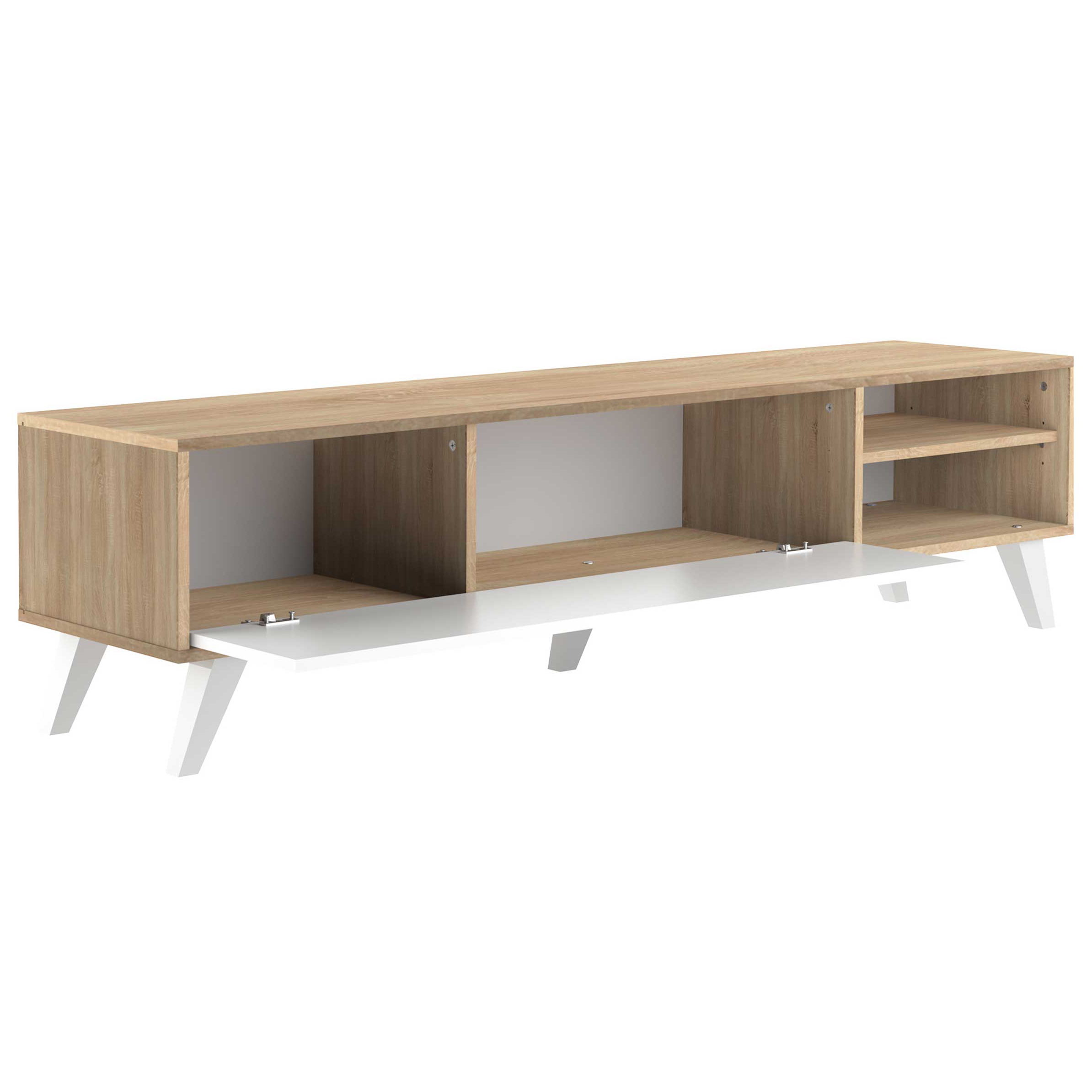 Meuble TV Kim 165cm - chêne/blanc - Image 2