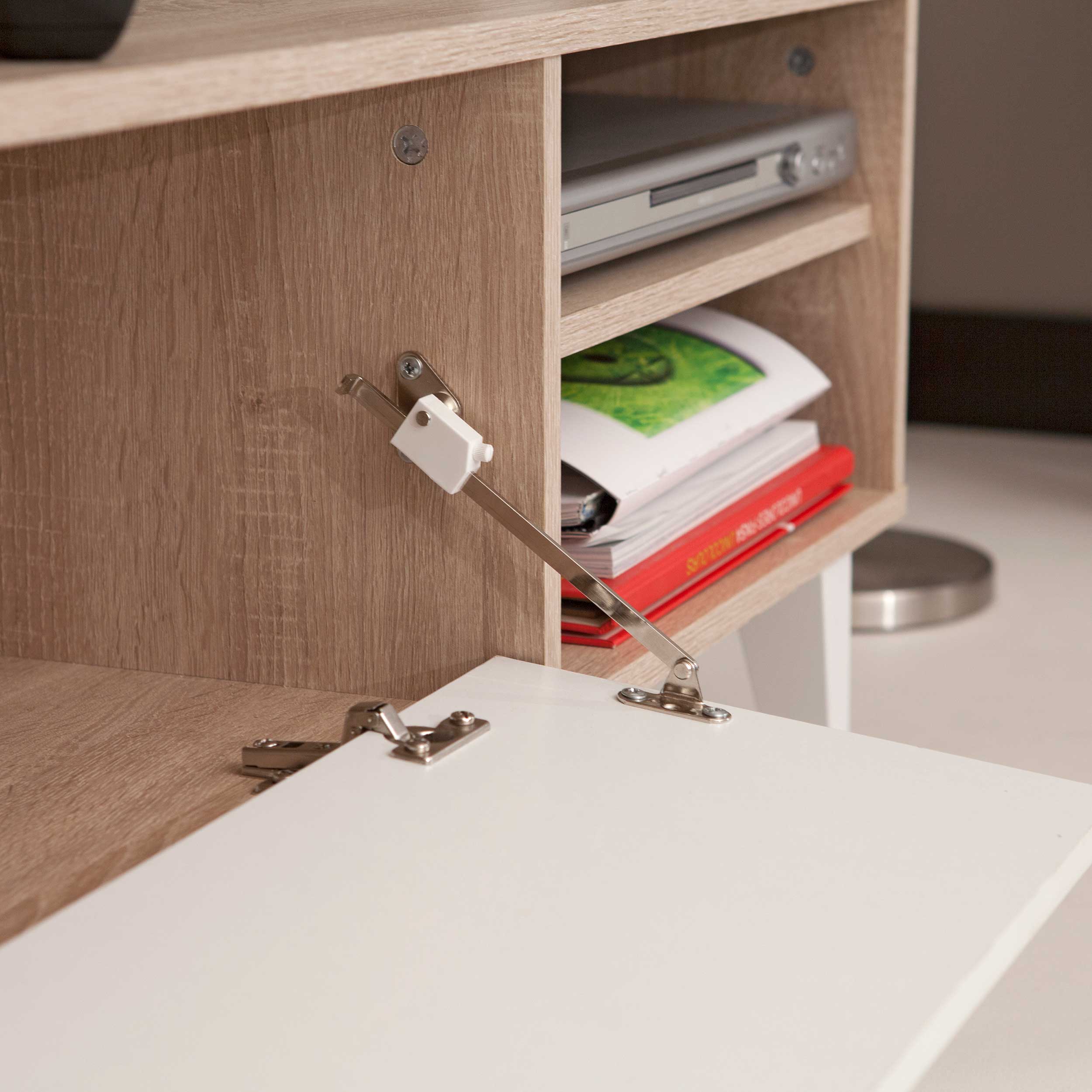 Meuble TV Kim 165cm - chêne/blanc - Image 9