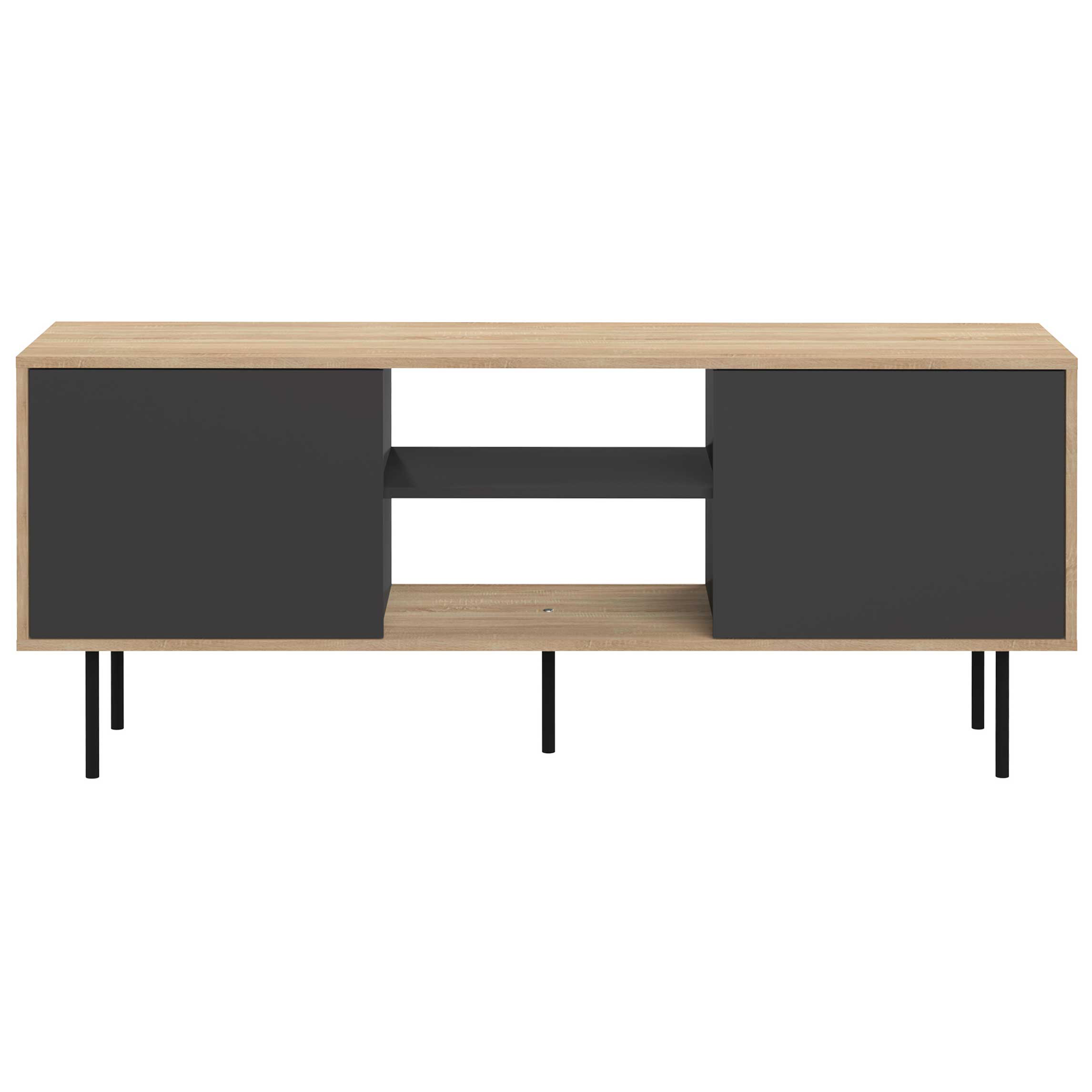 Meuble TV Vibe 150cm - chêne/noir - Image 9