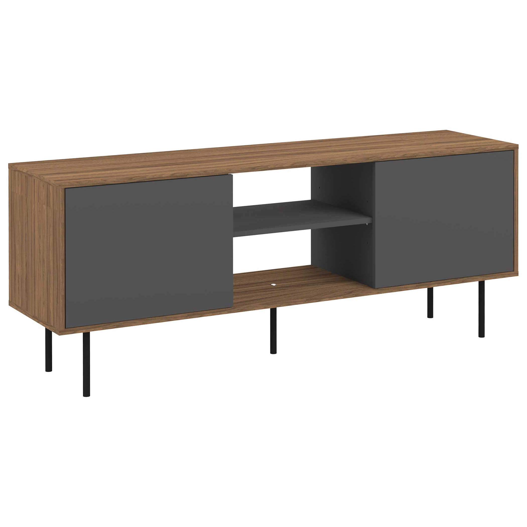 Meuble TV Vibe 150cm - noyer/gris - Image 12