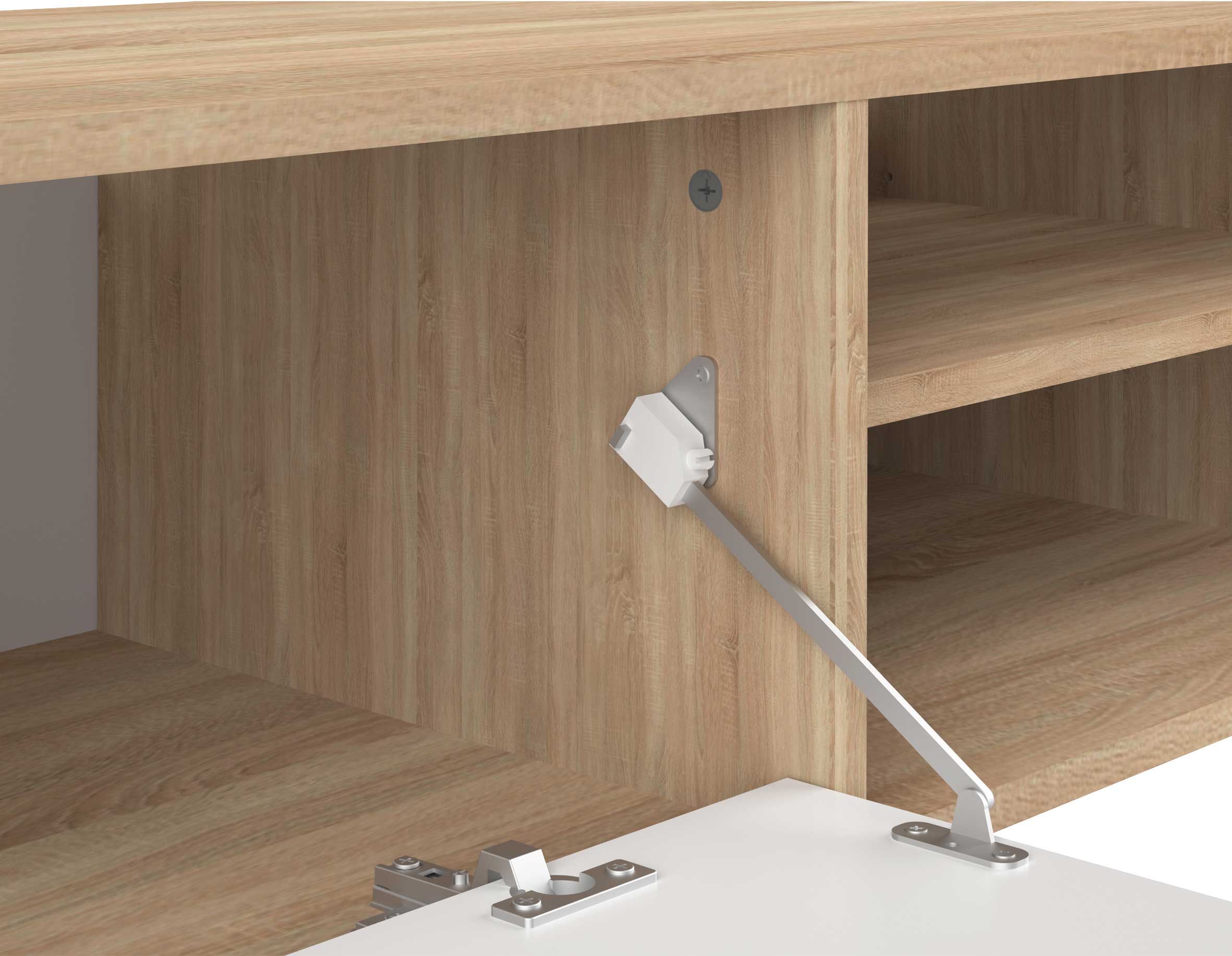 Meuble TV Watt 165cm - chêne/blanc - Image 5