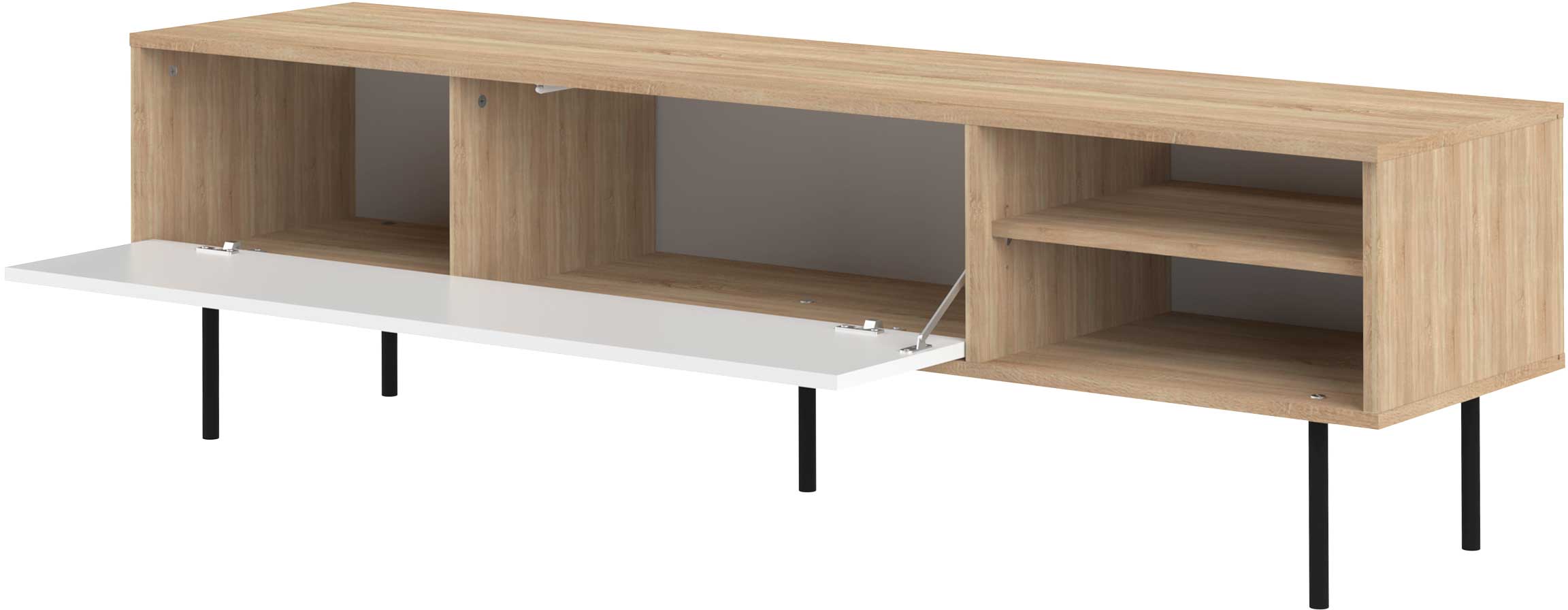 Meuble TV Watt 165cm - chêne/blanc - Image 7