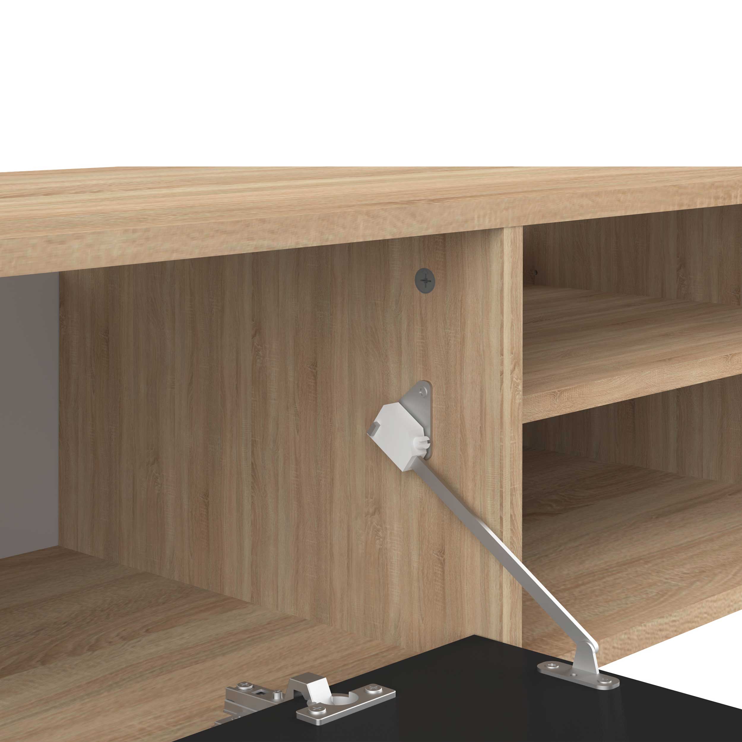 Meuble TV Watt 165cm - chêne/noir - Image 5