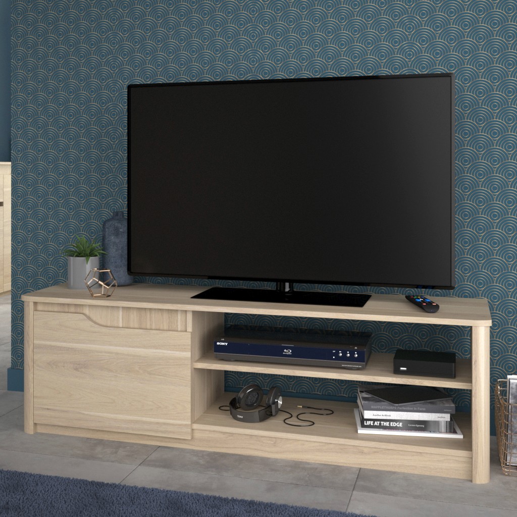 Meuble TV Wina 136cm - chêne