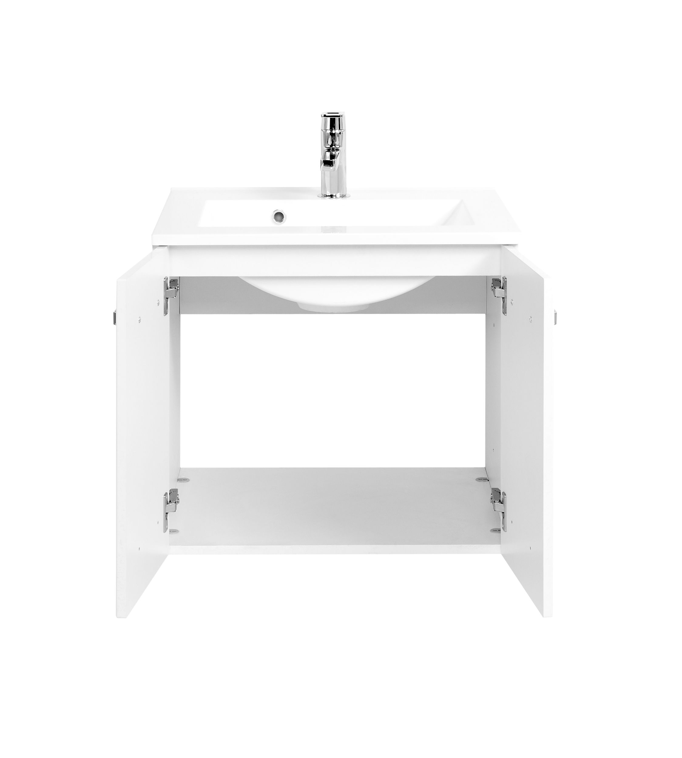 Meuble vasque Bobbi 60cm 2 portes - blanc - Image 4