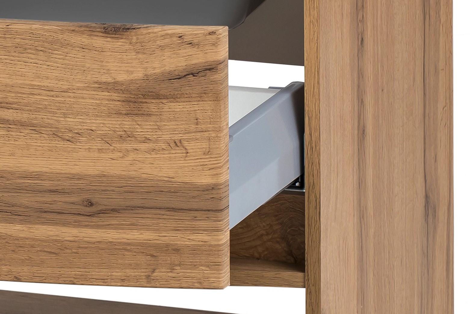 Meuble vasque Kornel 80cm avec vasque blanche - chêne - Image 10