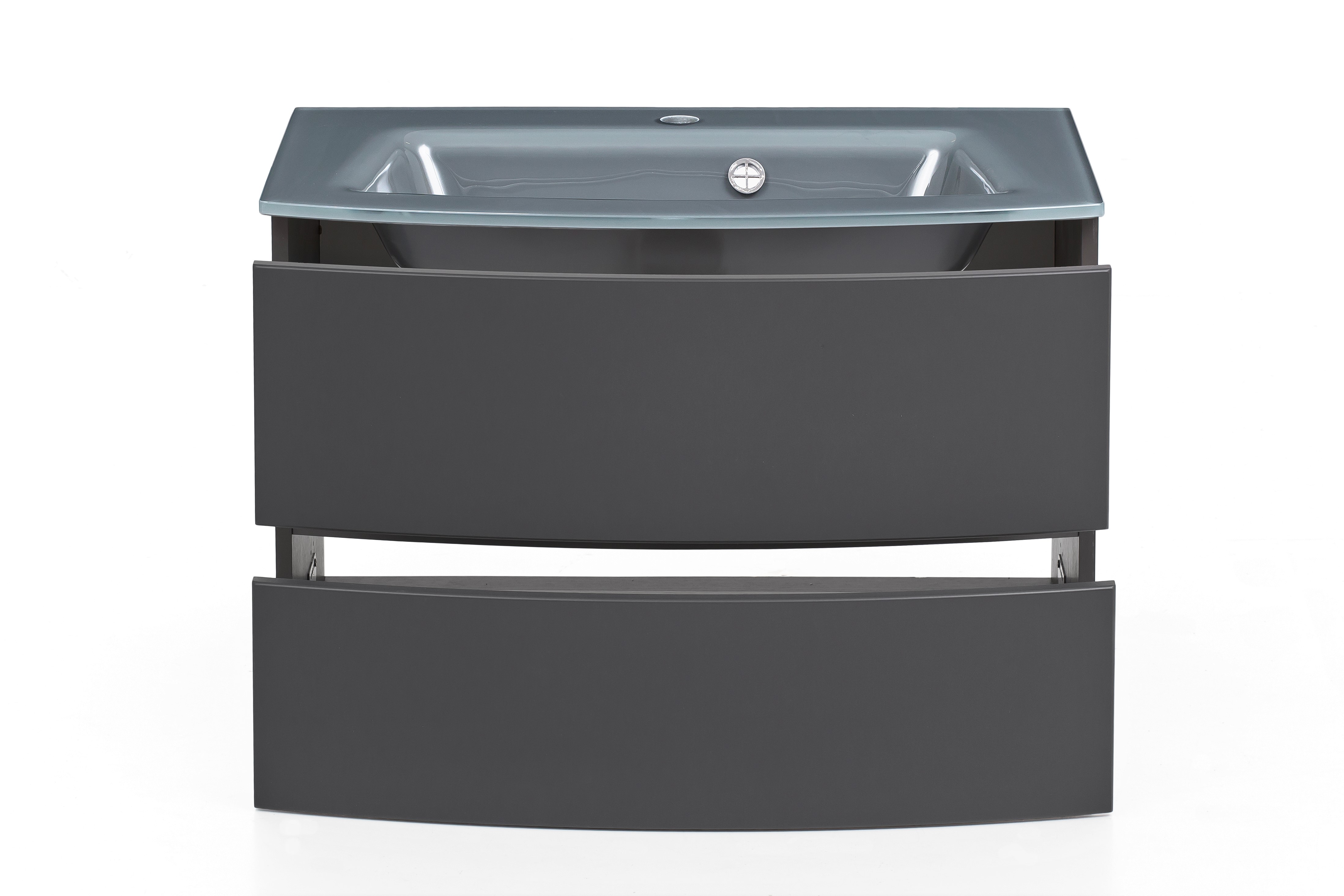 Meuble vasque Kornel 80cm avec vasque grise - gris graphite - Image 10