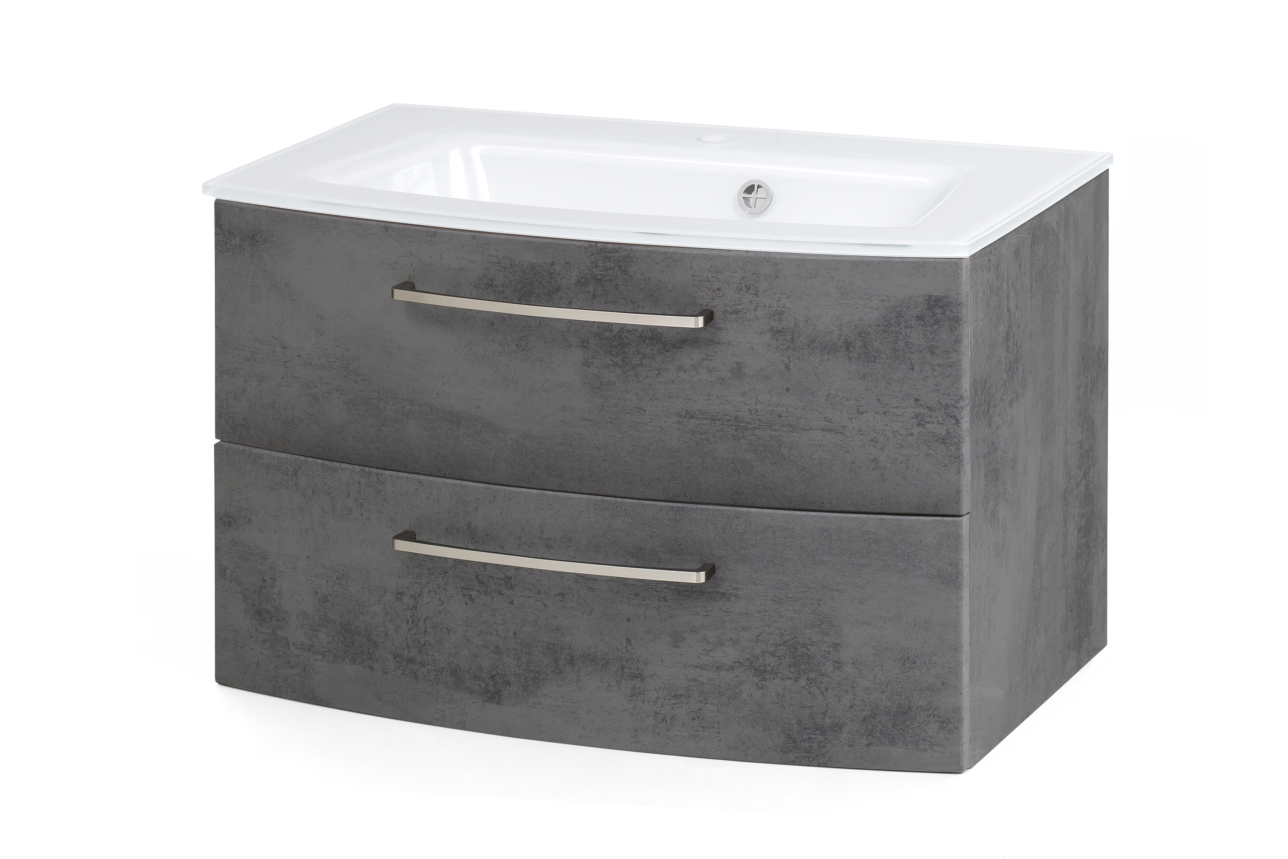 Meuble vasque Stivan 80cm avec vasque blanche - béton - Image 10