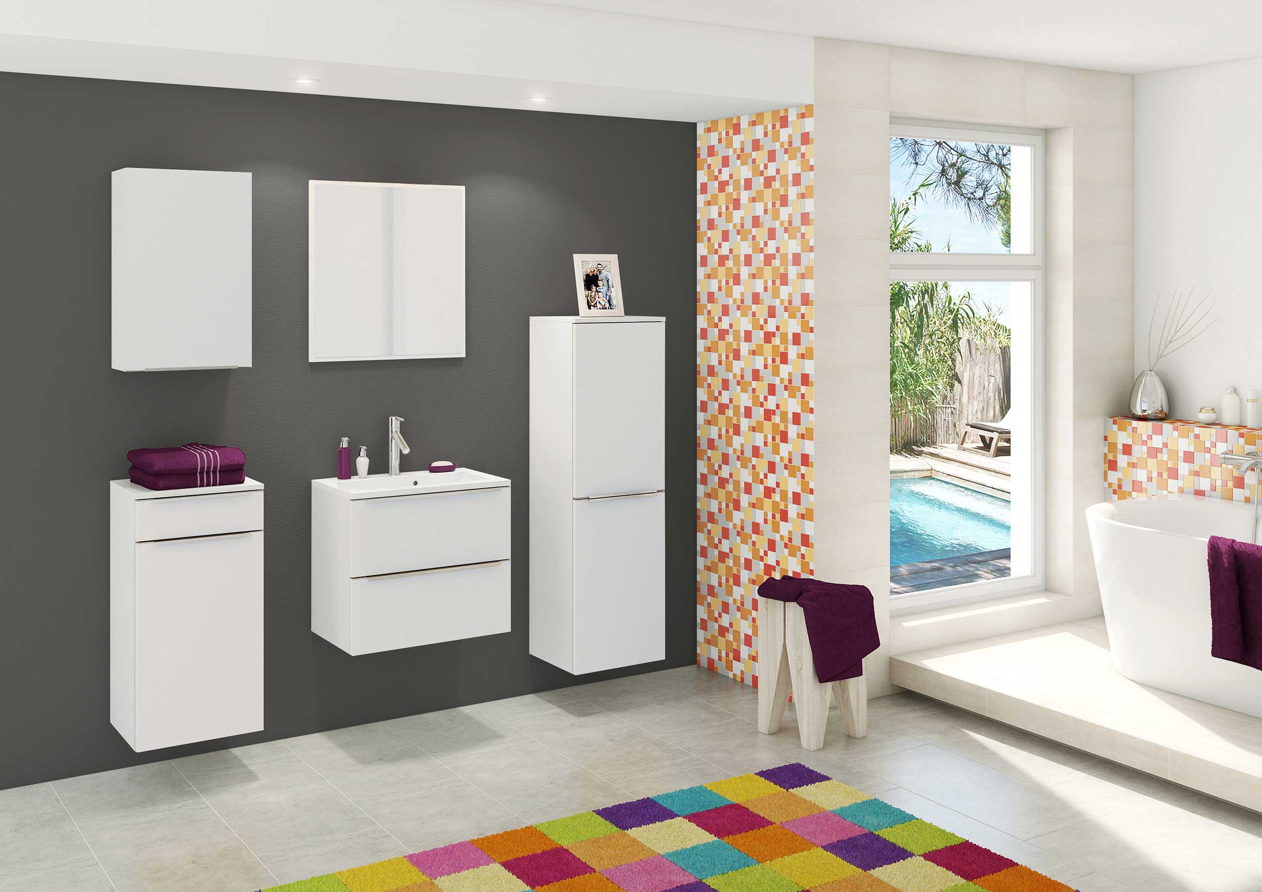 Miroir Hansen 60 cm - blanc - Image 3