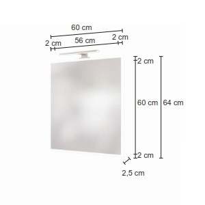 Miroir Hansen 60 cm - blanc - Image 5