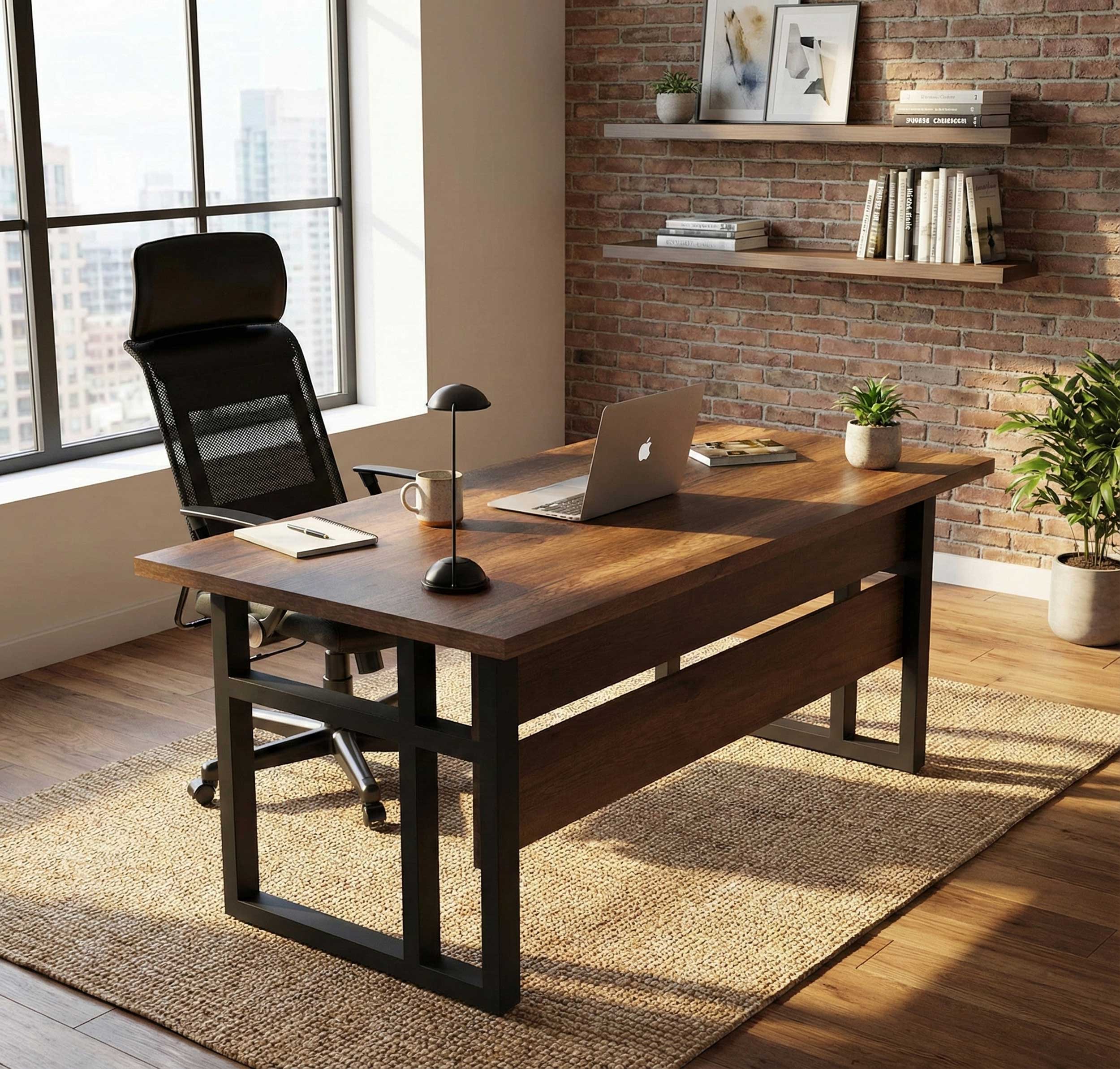 MN1 Bureau d'étude | 100 % MÉLAMINE | Noyer - Image 4