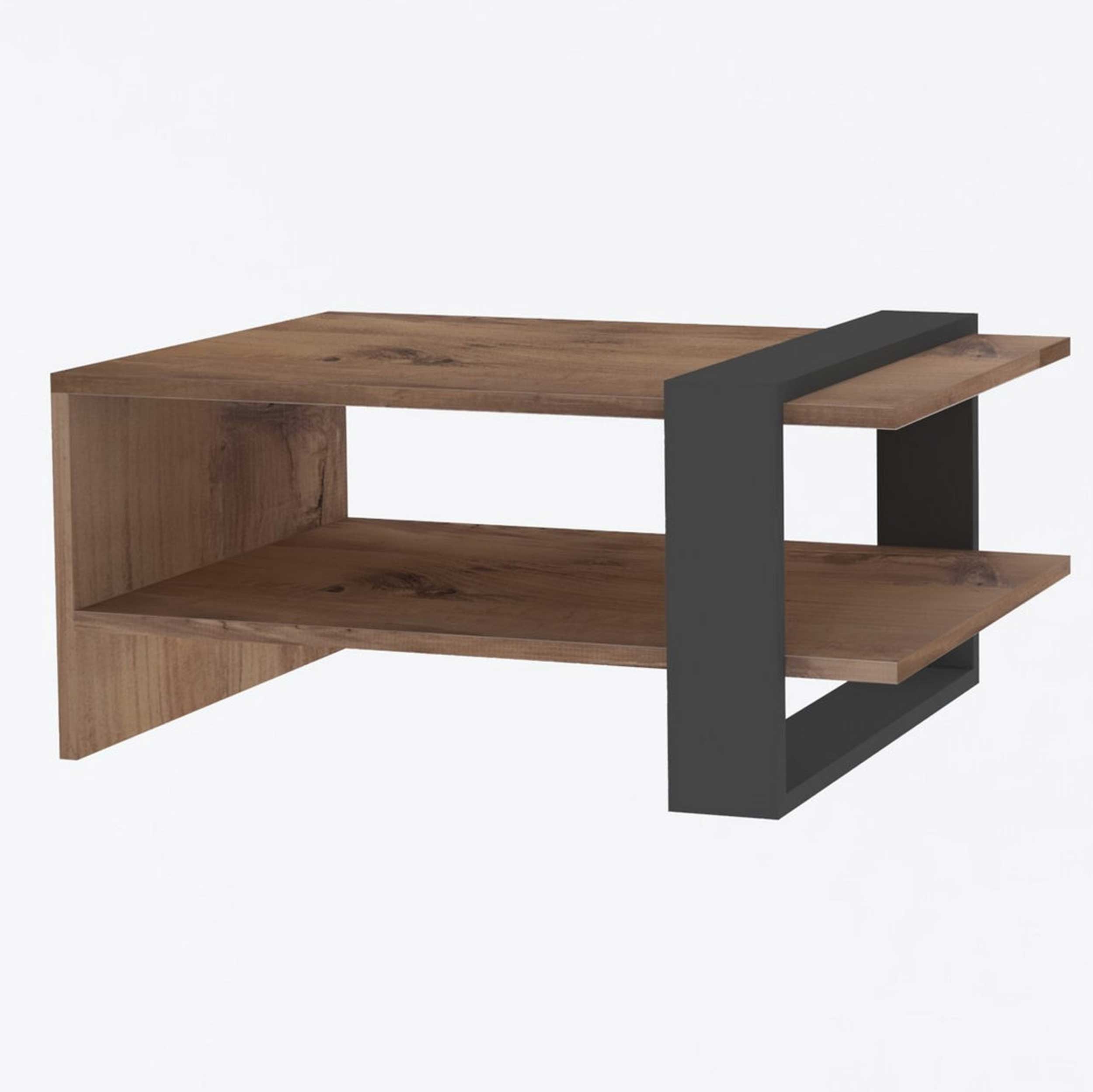 Ova Table basse | 100 % MÉLAMINÉ | Chêne, Anthracite - Image 4