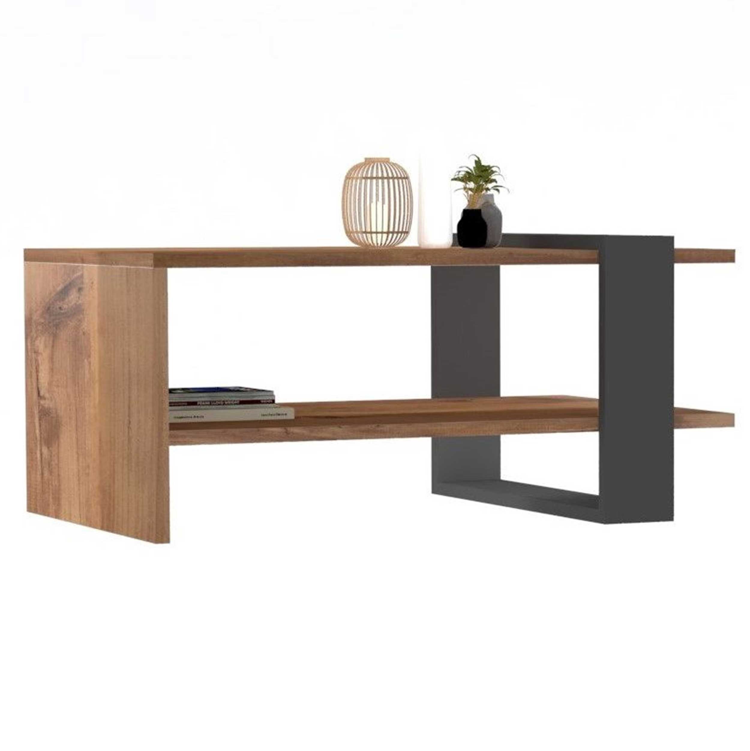 Ova Table basse | 100 % MÉLAMINÉ | Chêne, Anthracite - Image 6