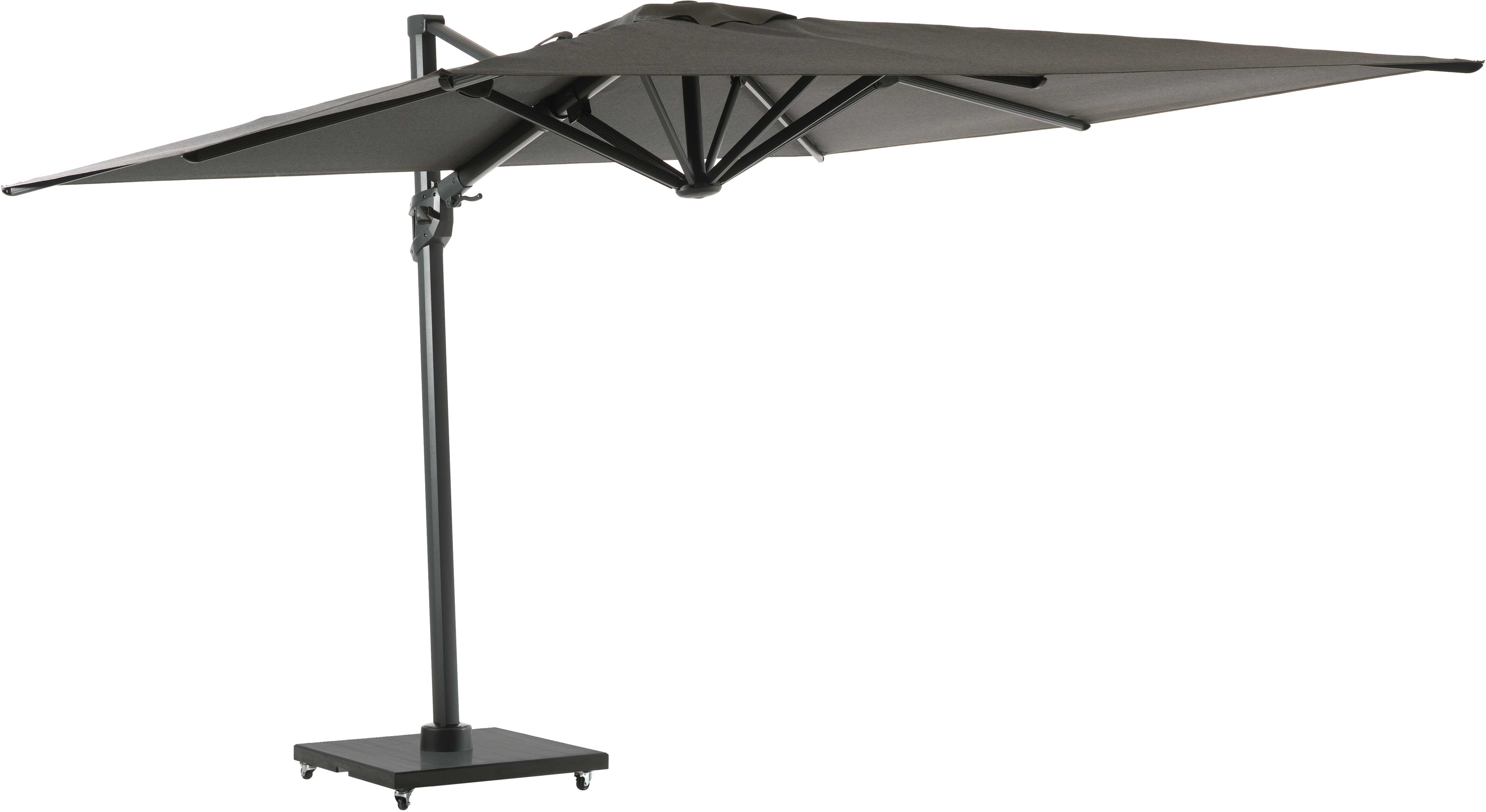 Parasol Bryce 300x300cm avec base - noir - Image 2