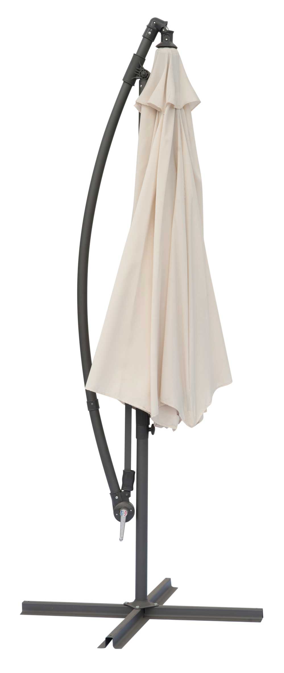 Parasol Menorca Ø300 avec pied croisé – écru - Image 1