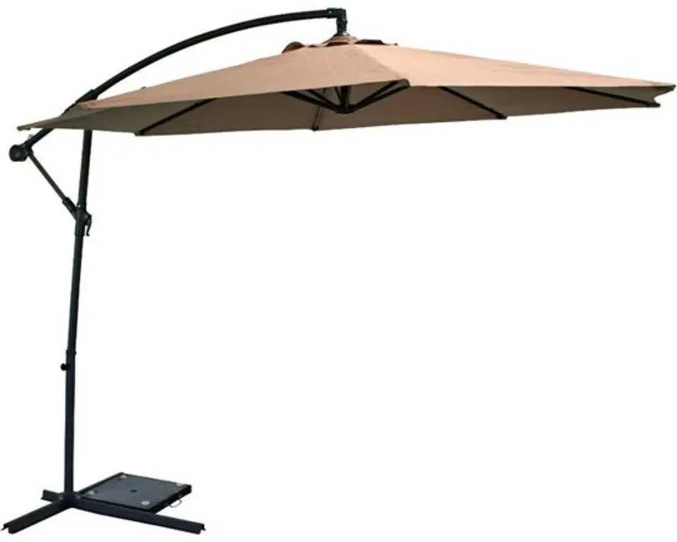 Parasol Menorca Ø300 avec pied croisé – taupe - Image 6