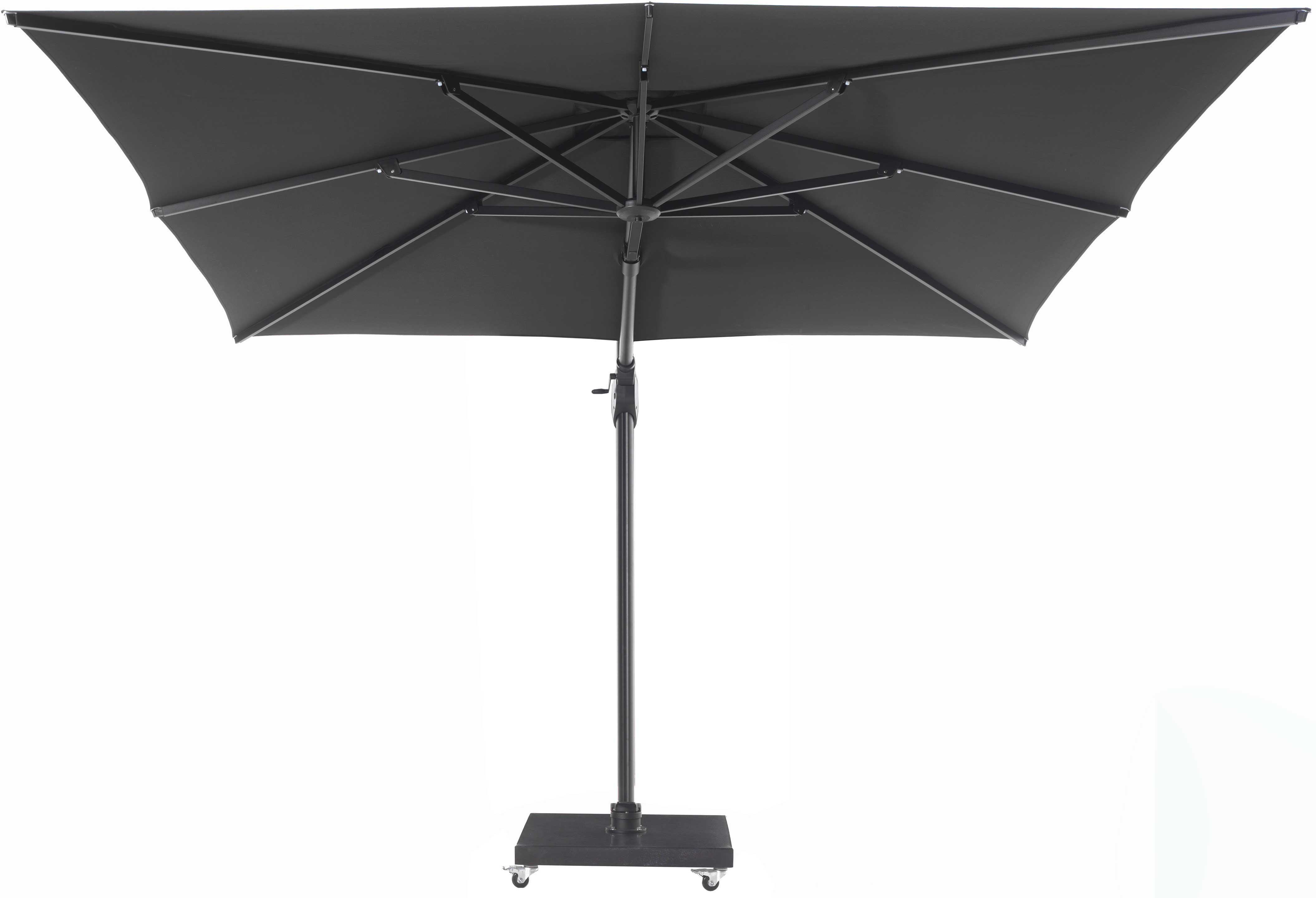 Parasol Tampa 300cm avec base - noir/taupe - Image 2