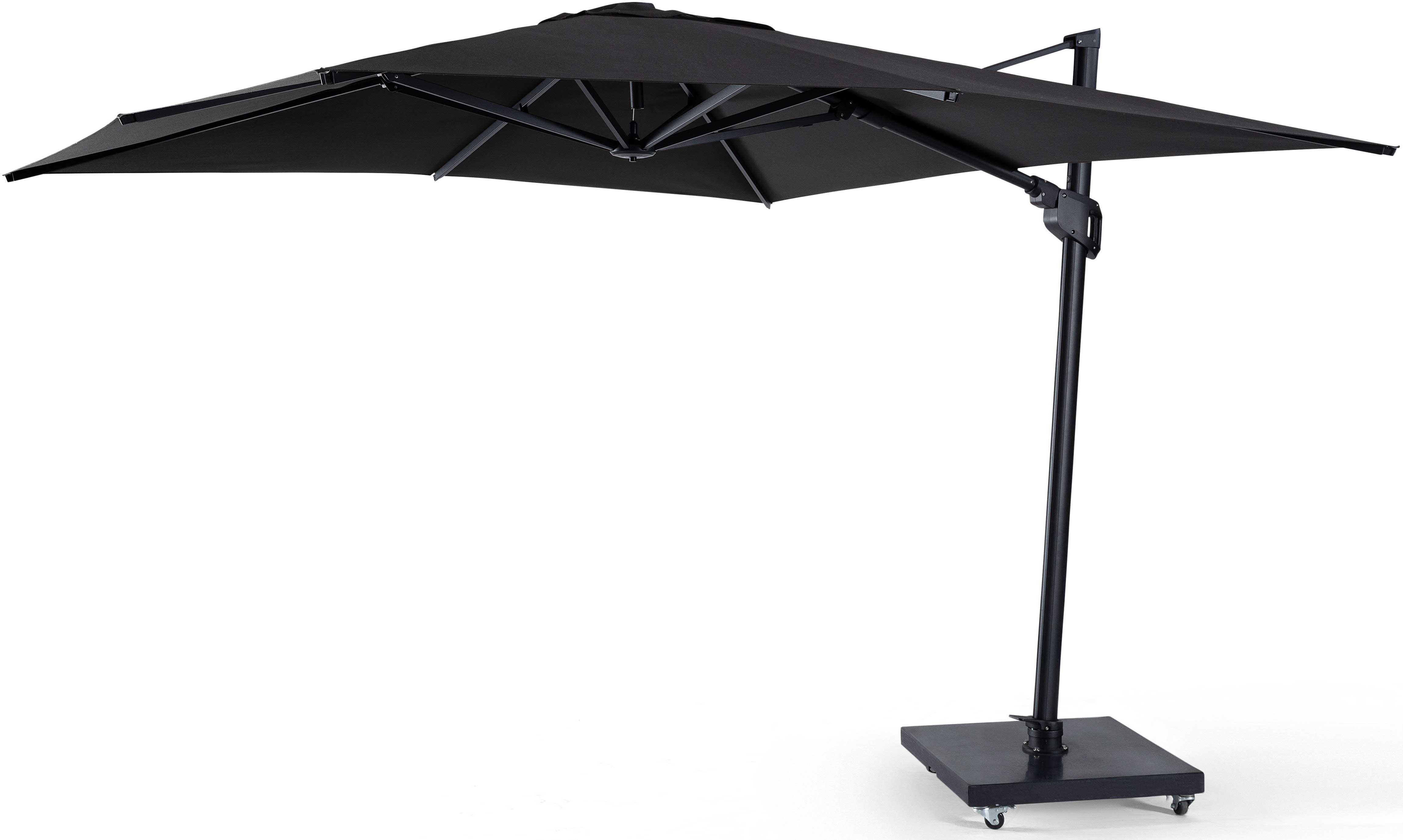 Parasol Tampa 300cm avec base - noir/taupe - Image 3