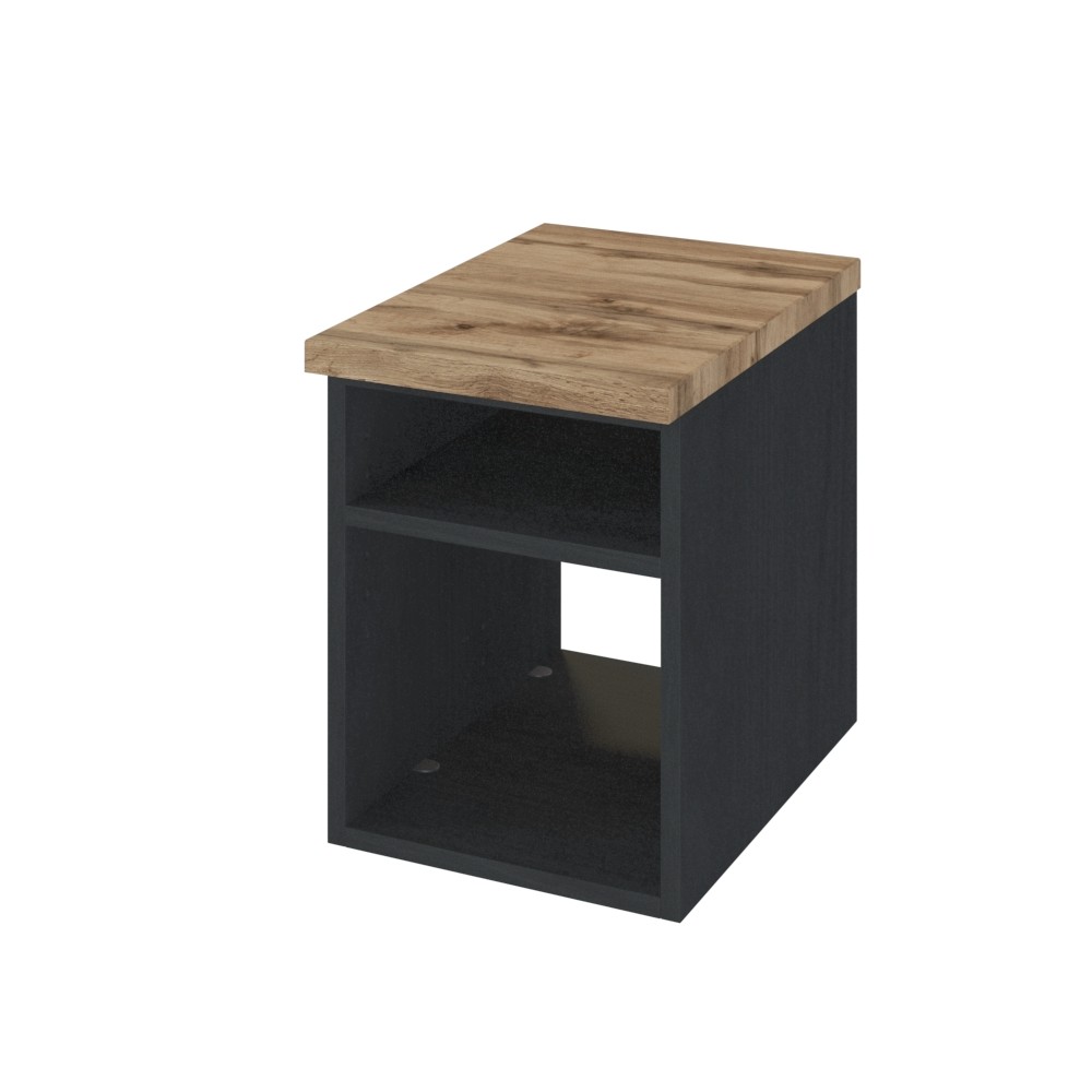 Placard mural Dasa 30cm avec 1 étagère - graphite/gris mat - Image 2