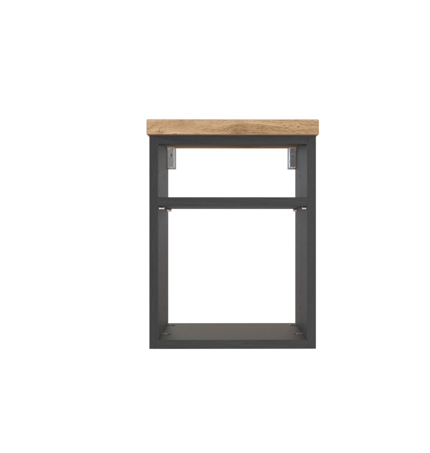 Placard mural Dasa 30cm avec 1 étagère - graphite/gris mat - Image 3