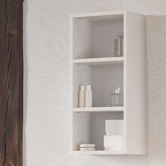 Placard mural Dasa 30cm avec 2 étagères - blanc