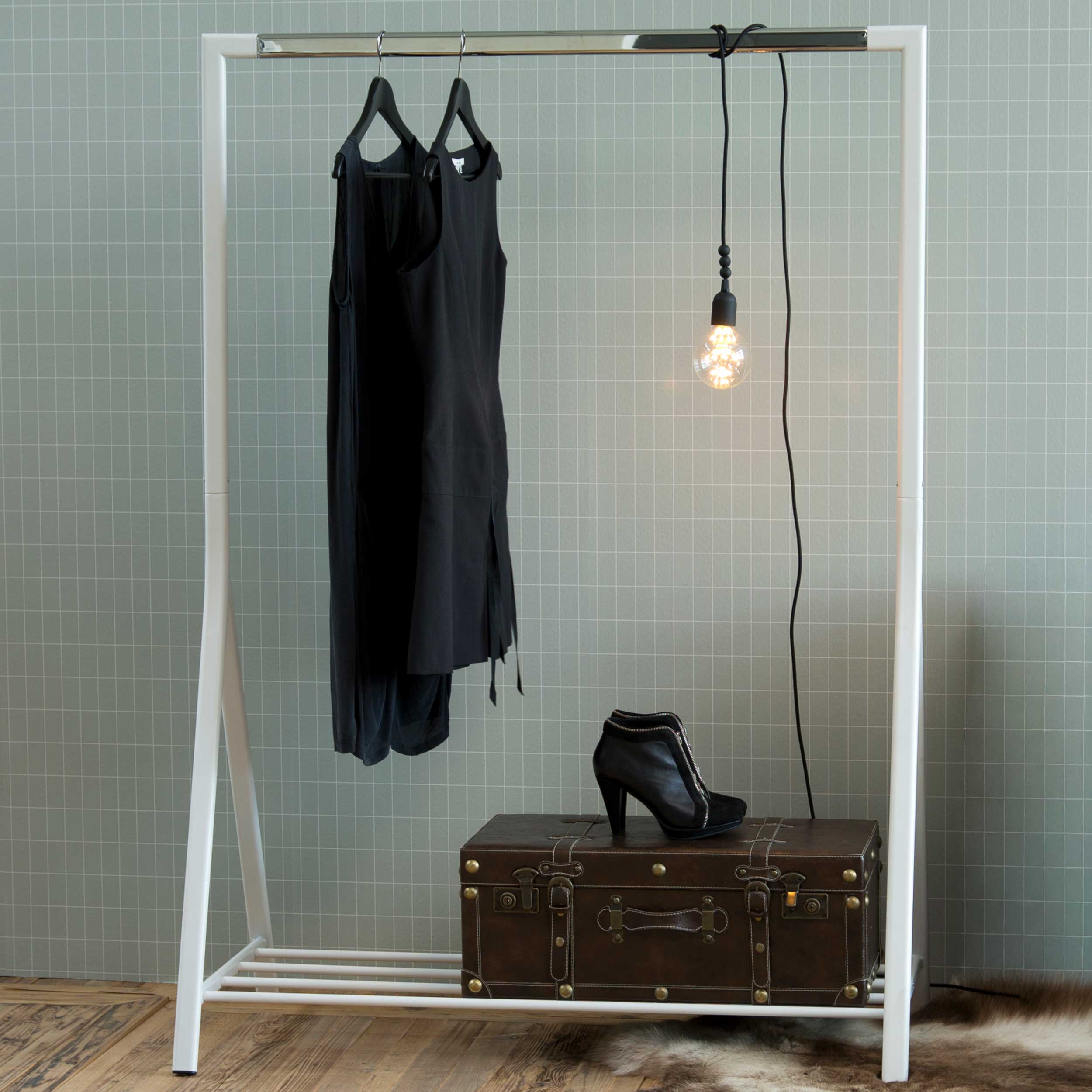 Portant vêtements Branson - blanc