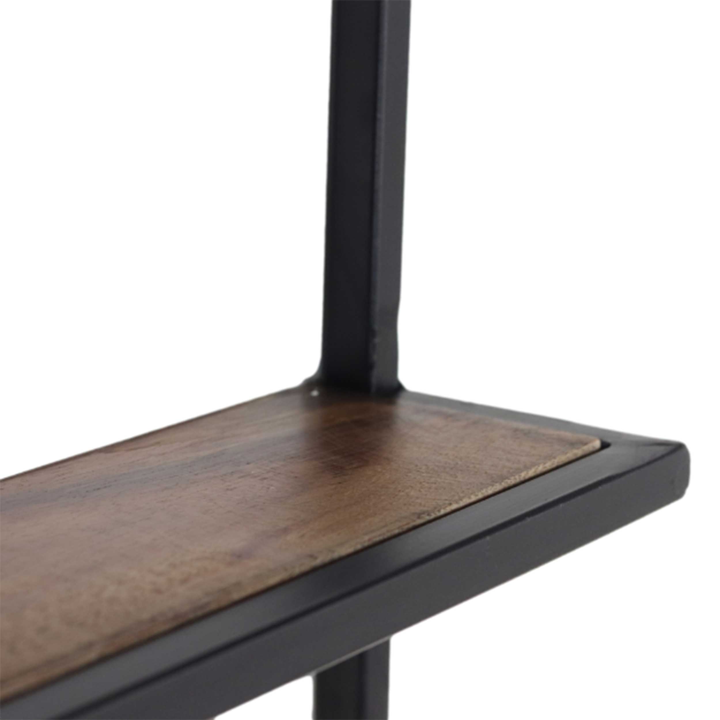 Porte-manteau 5 crochets  - bois de manguier/métal noir - Image 3