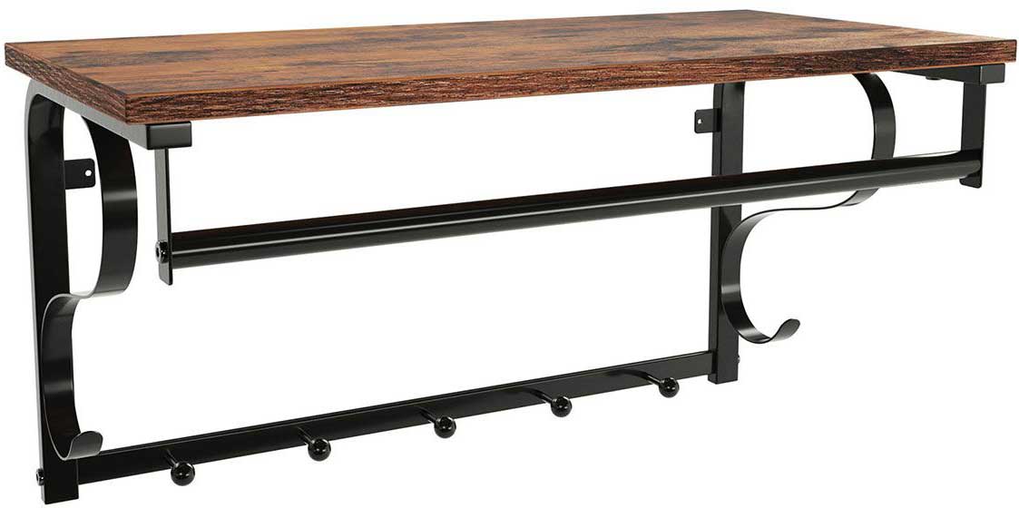 Portemanteau mural Aline - brun/noir - Image 8