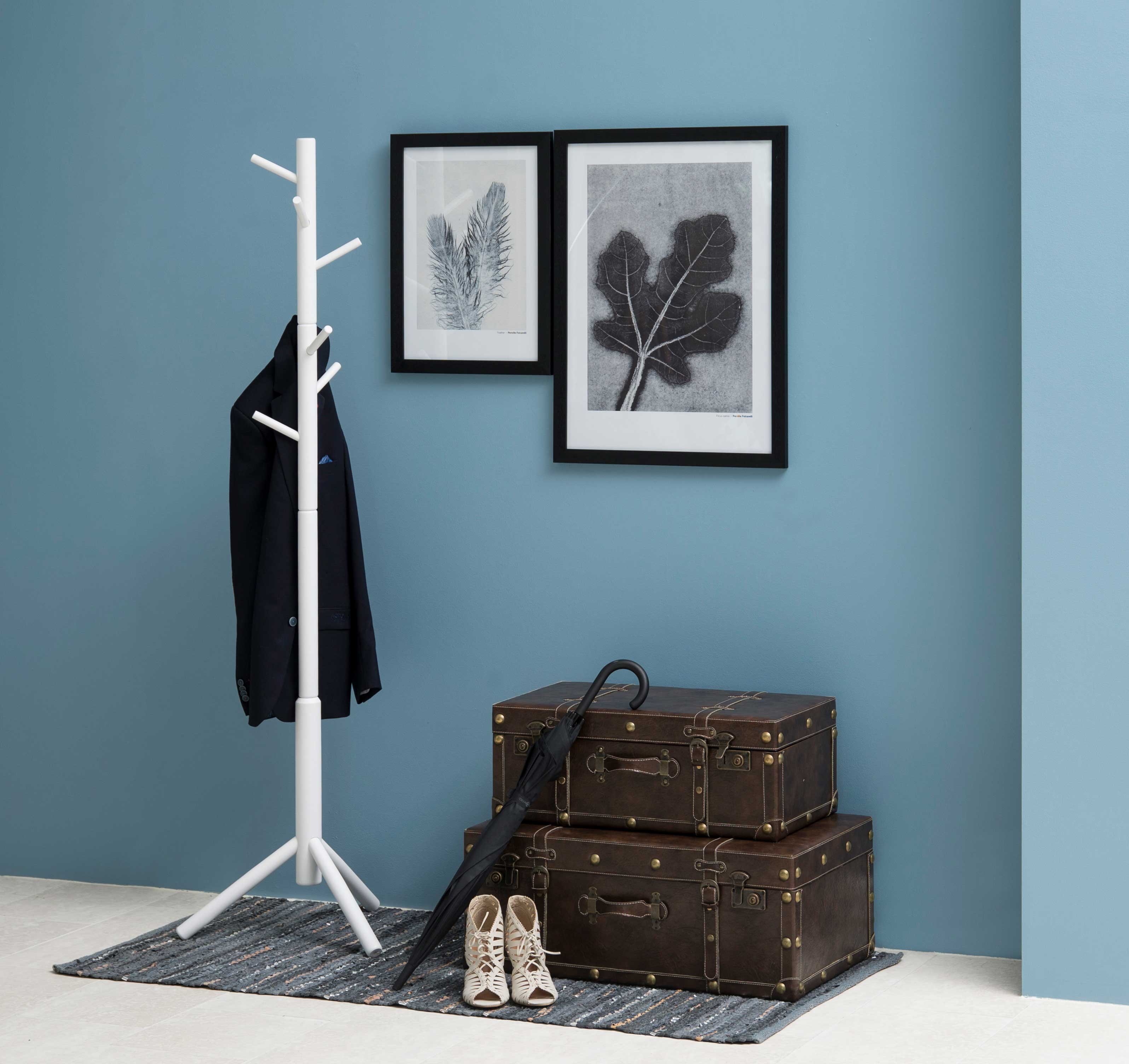 Portemanteau sur pied Hannover - bois lacqué blanc - Image 9