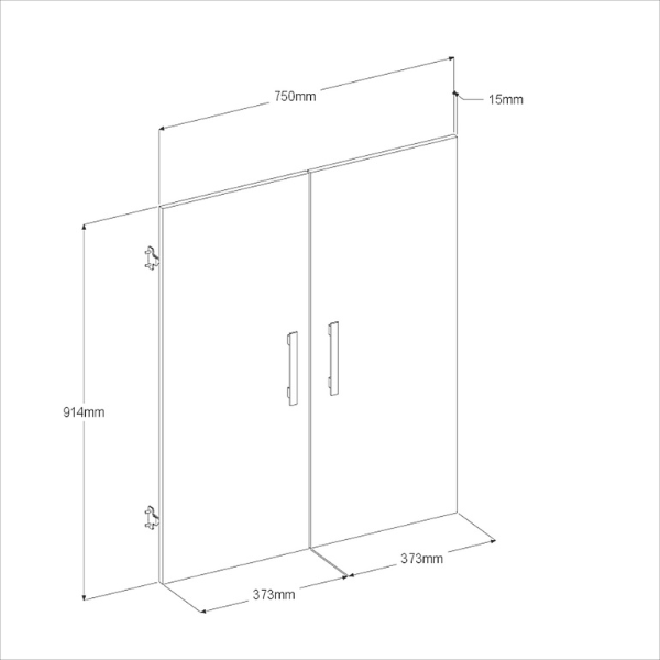 Portes d'armoire Hobby-blanc brillant - Image 3