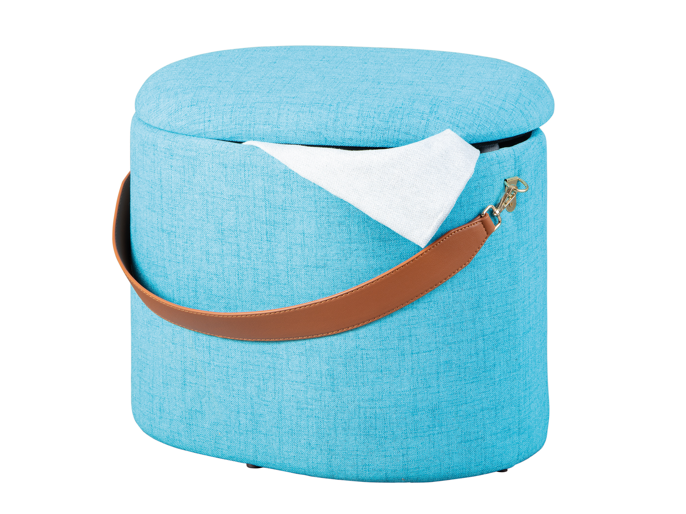 Pouf Dilia avec rangement - bleu - Image 7
