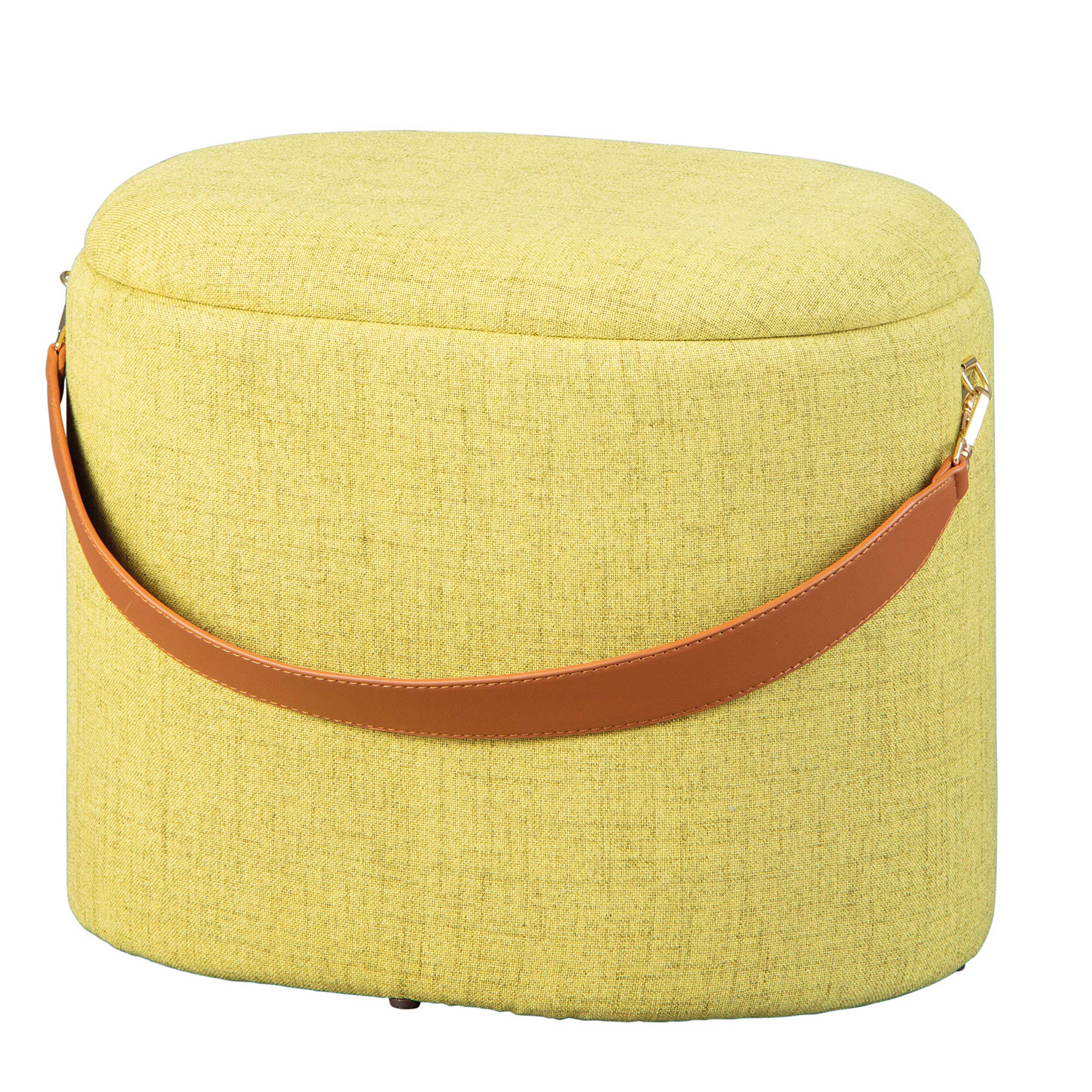 Pouf Dilia avec rangement - vert-jaune - Image 7