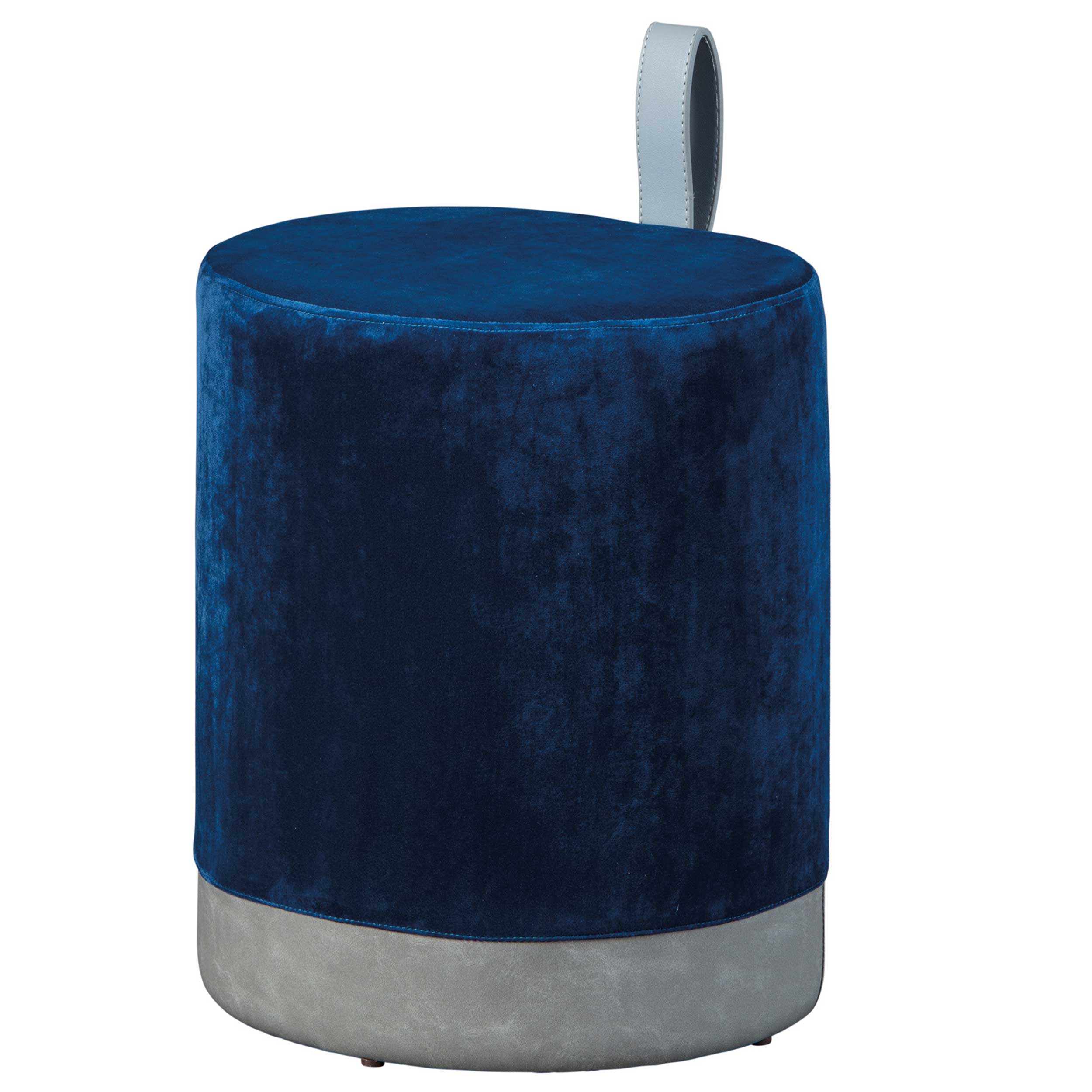 Pouf Osane velours - bleu - Image 7