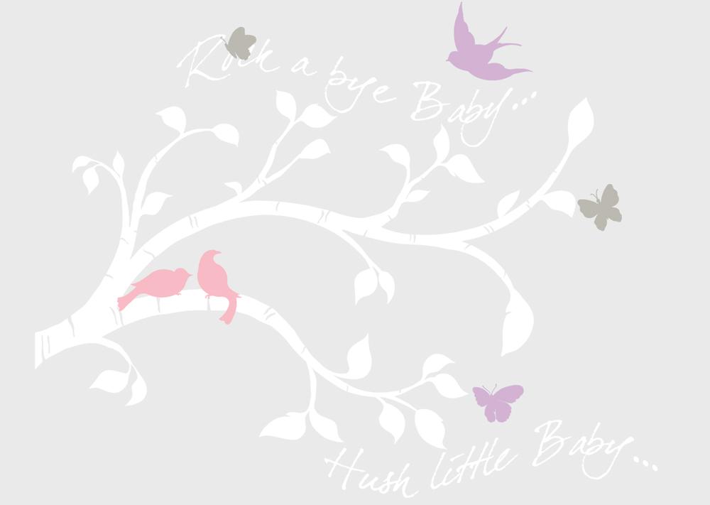 RoomMates stickers muraux - Branche avec oiseaux et papillons - Image 3