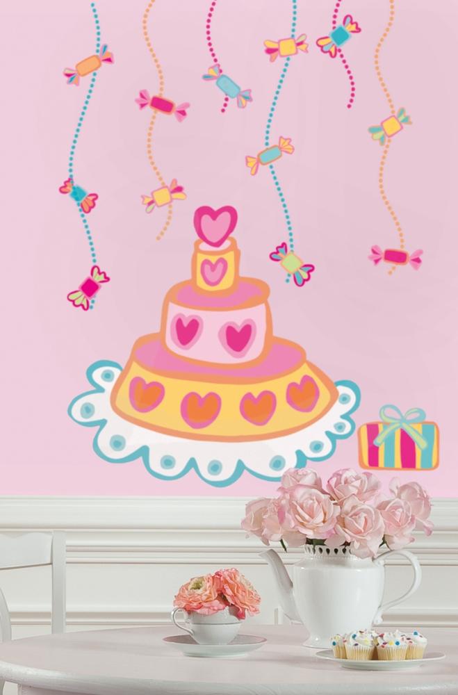 RoomMates stickers muraux - Gâteau d'anniversaire