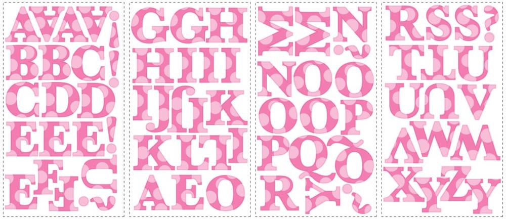 RoomMates stickers muraux - Lettres roses - Image 2