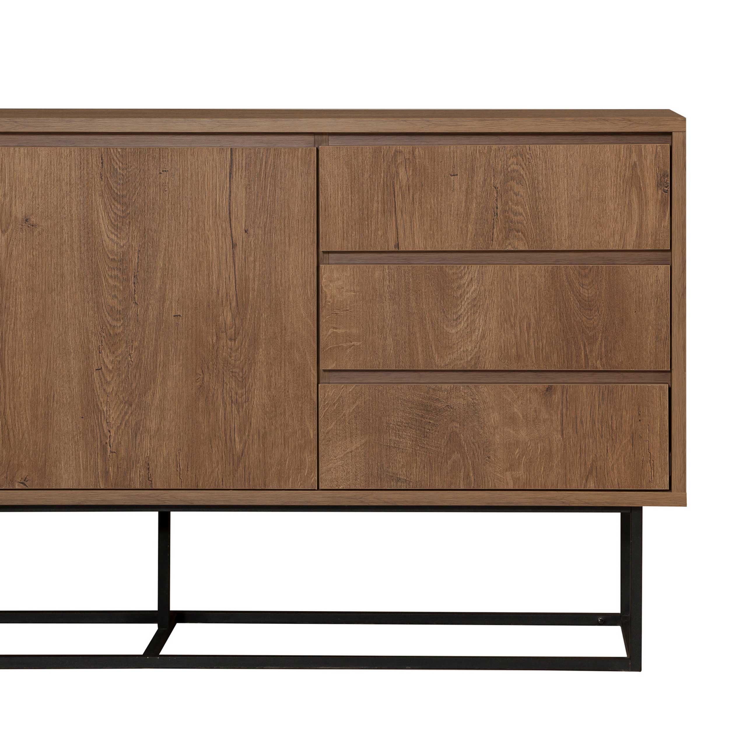 Ruba Console | 100 % MÉLAMINE | Noyer, Noir - Image 3