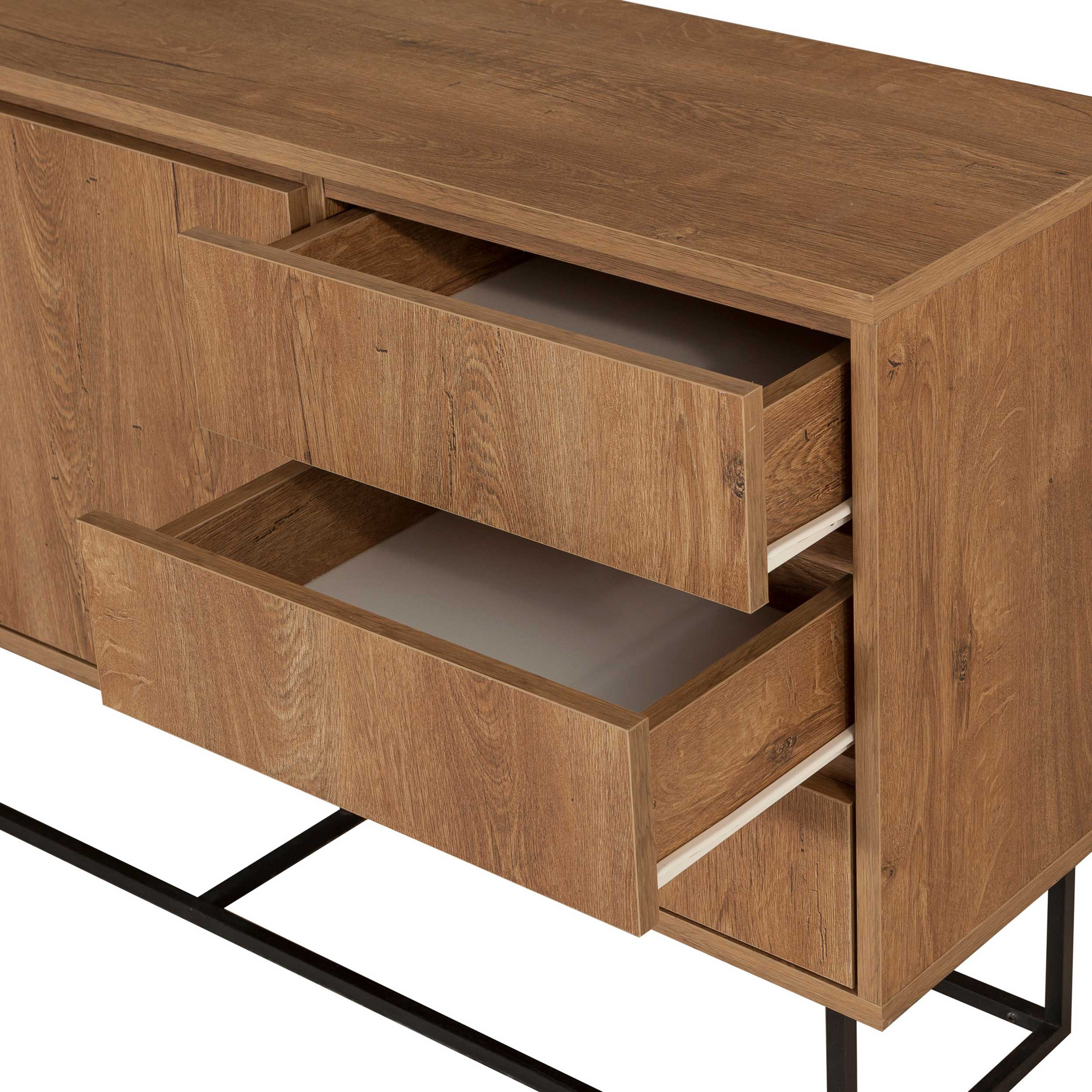 Ruba Console | 100 % MÉLAMINE | Noyer, Noir - Image 5
