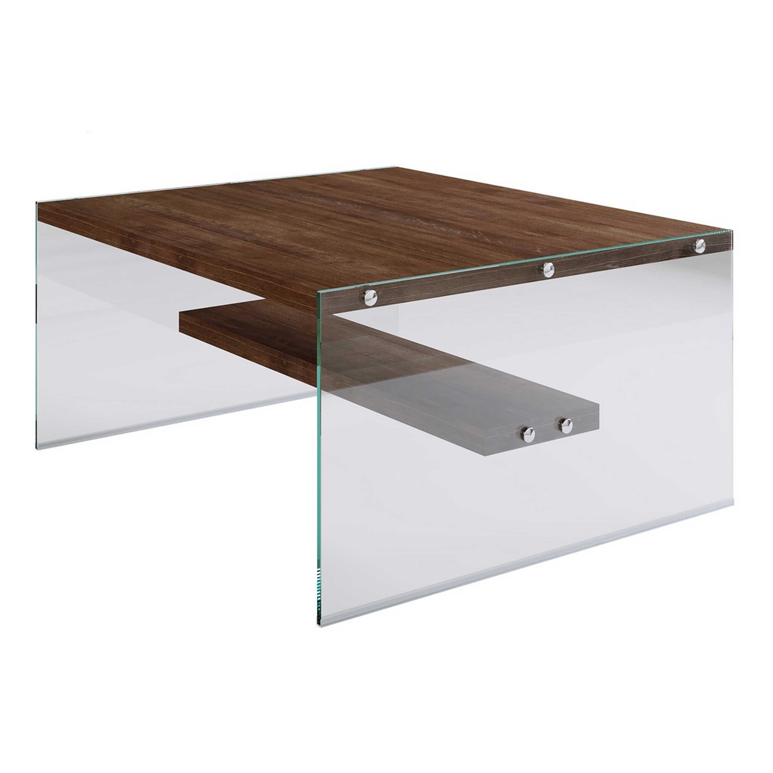 S1 Table basse | VERRE TREMPÉ | Noyer - Image 5