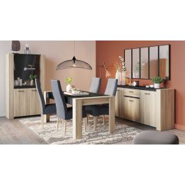 Salle à manger Shane-chêne Kronberg/noir Sidewalk