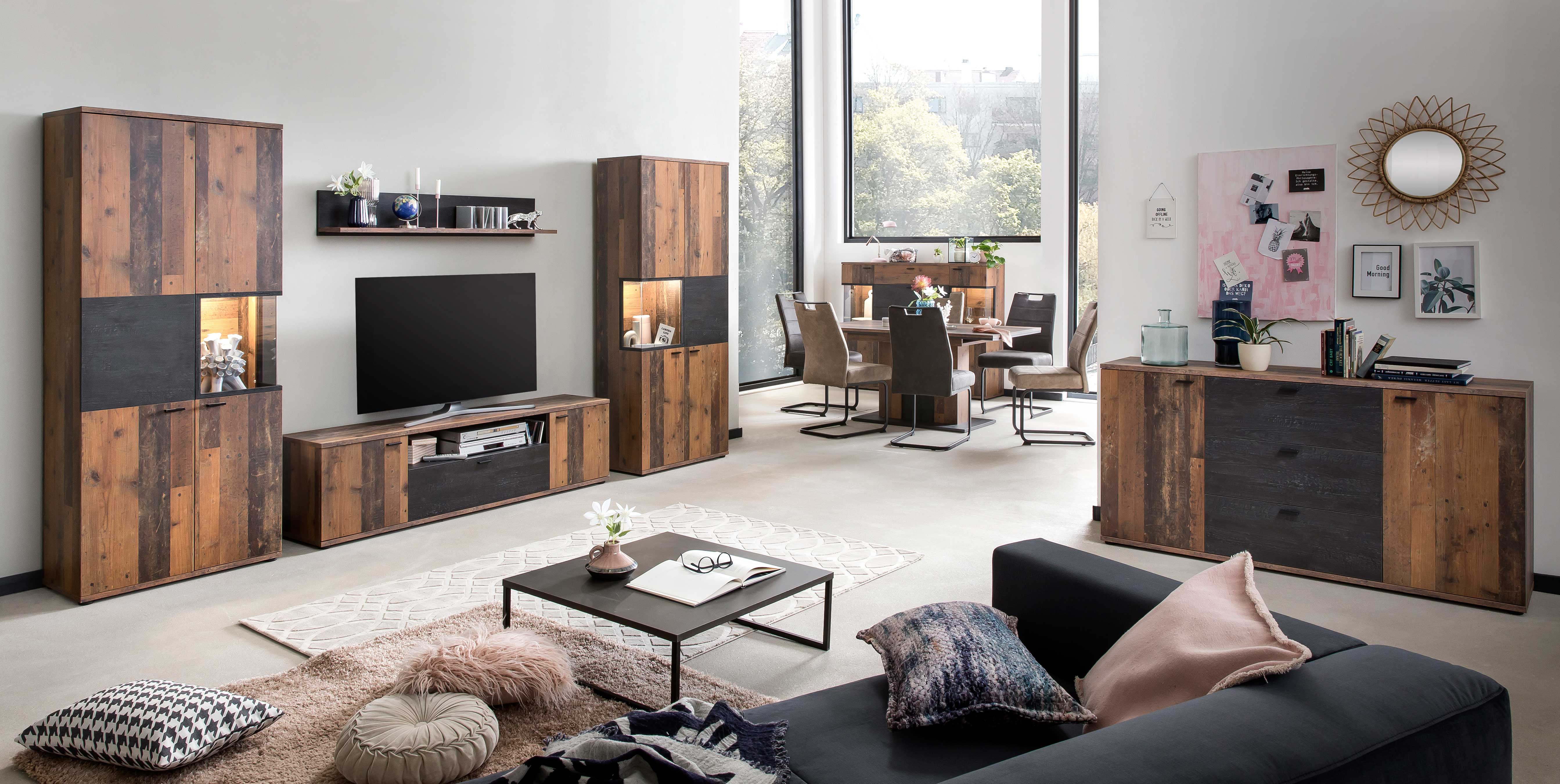 Salon Atnalta-Bois ancien/bois brûlé