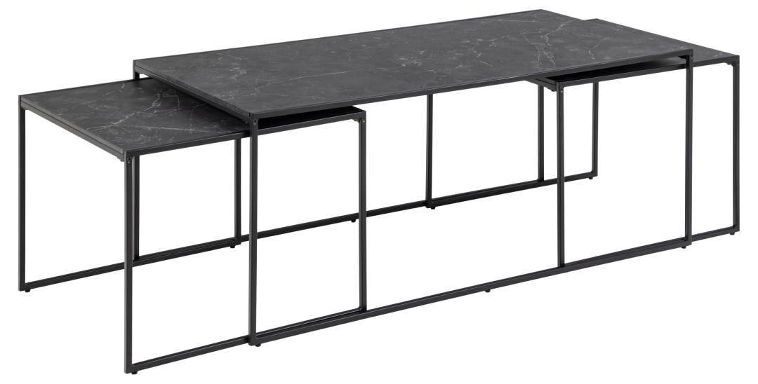 Set de 3 tables basses Infinity - noir - Image 9